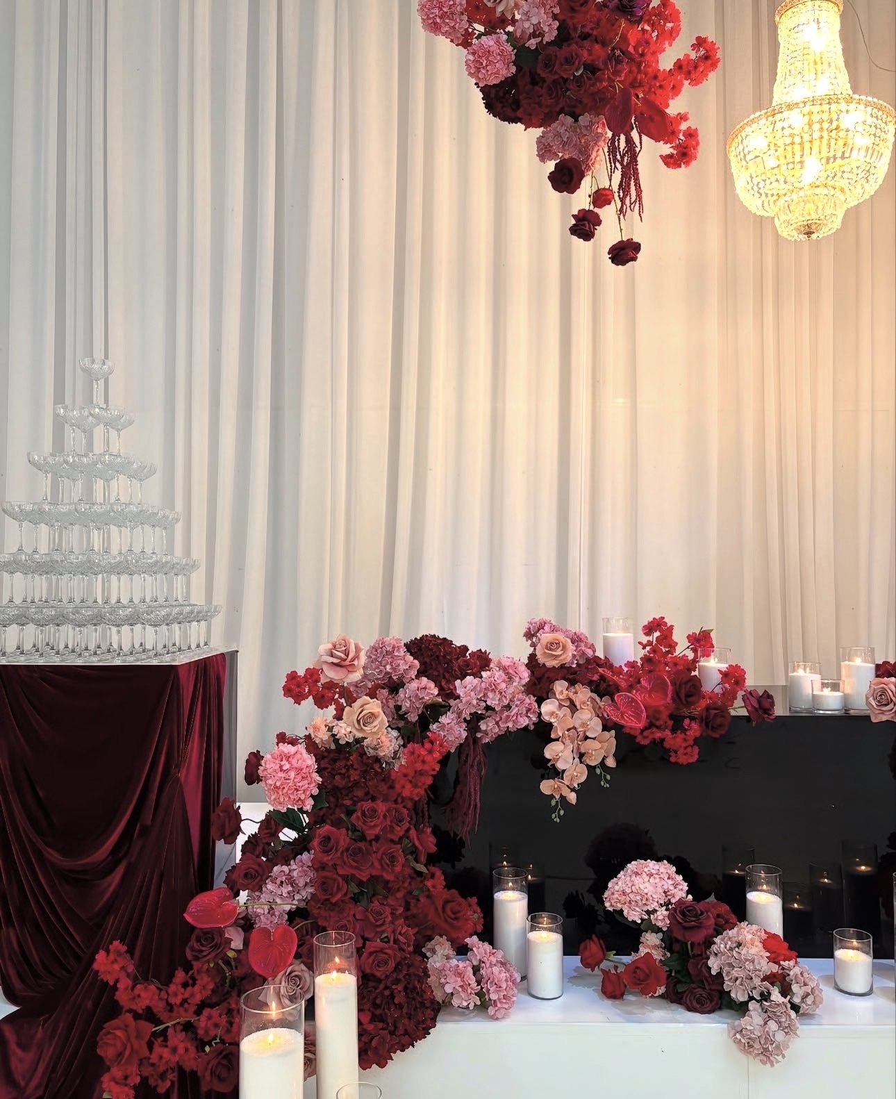 Bridal Table Cascade