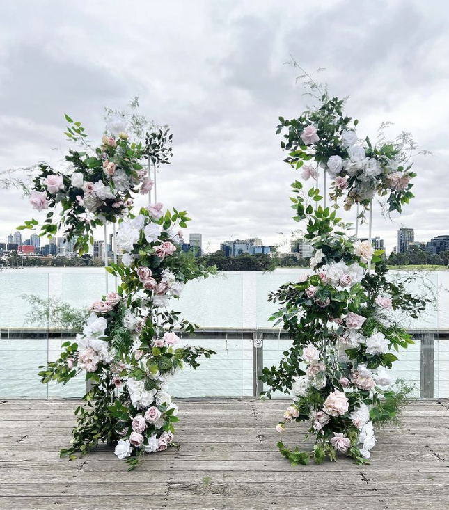 Pair of Towers - Floating Floral Clusters
