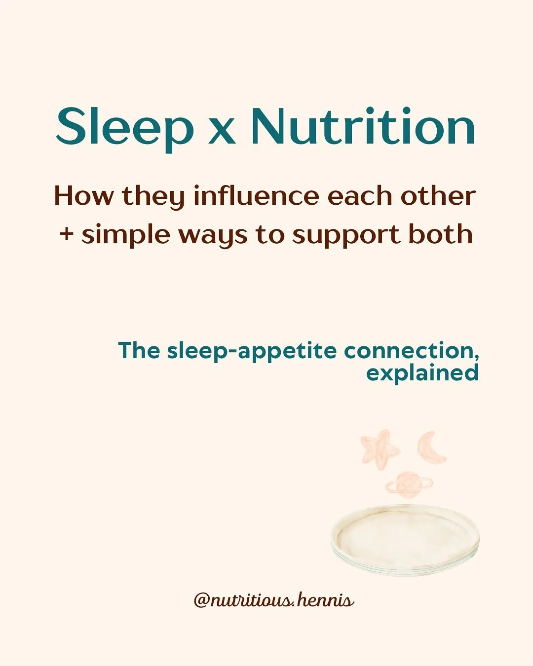 Sleep and appetite are more connected to our hormones than most people realize.
🌙
Even when nutrition and exercise are dialed in, sleep can be the missing piece.

Just one poor night of sleep can throw your appetite/hunger hormones off balance and y