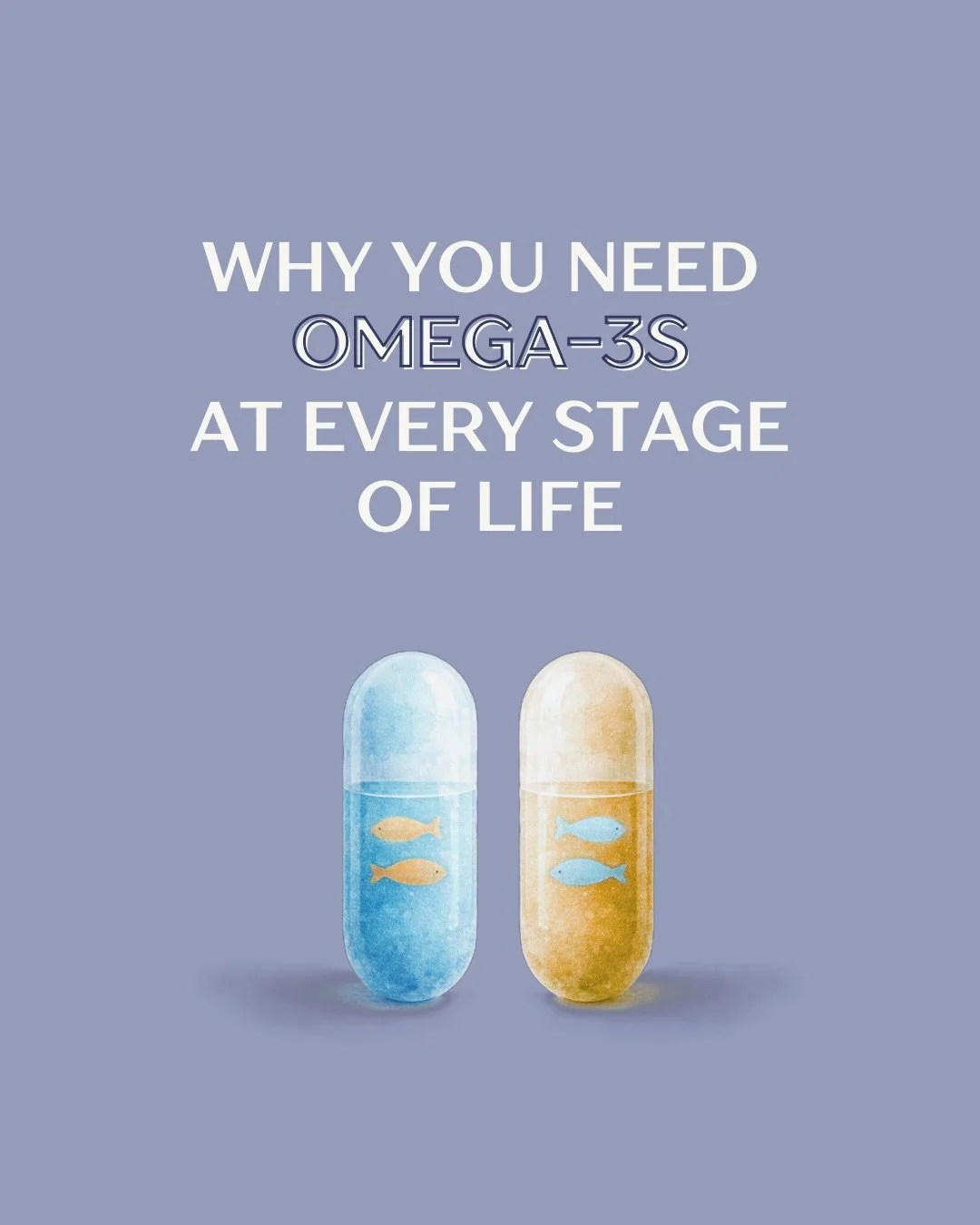 From preconception to healthy aging, omega‑3 fatty acids support development, brain and metabolic health, heart function and help keep inflammation in check. 
🐟
Since we can&rsquo;t make omega‑3s on our own, include foods like salmon, sardines, waln