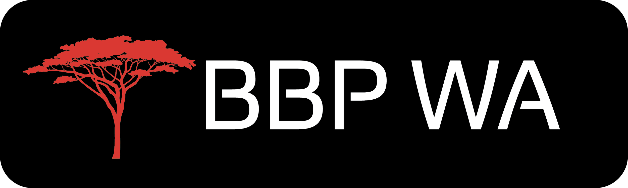 BPP WA logo with a red tree icon on the left and white text on a black background.