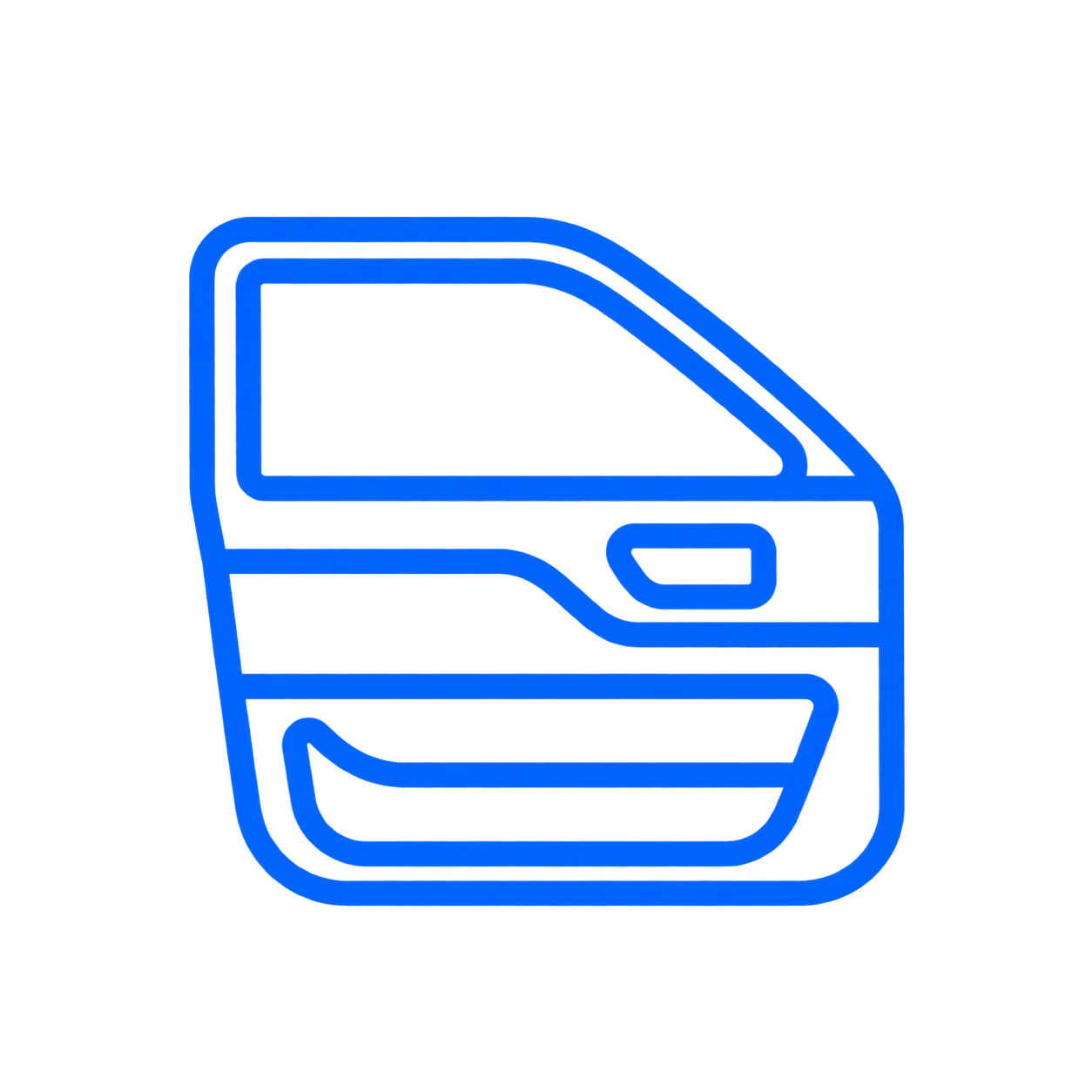 Blue digital outline of a pickup truck.