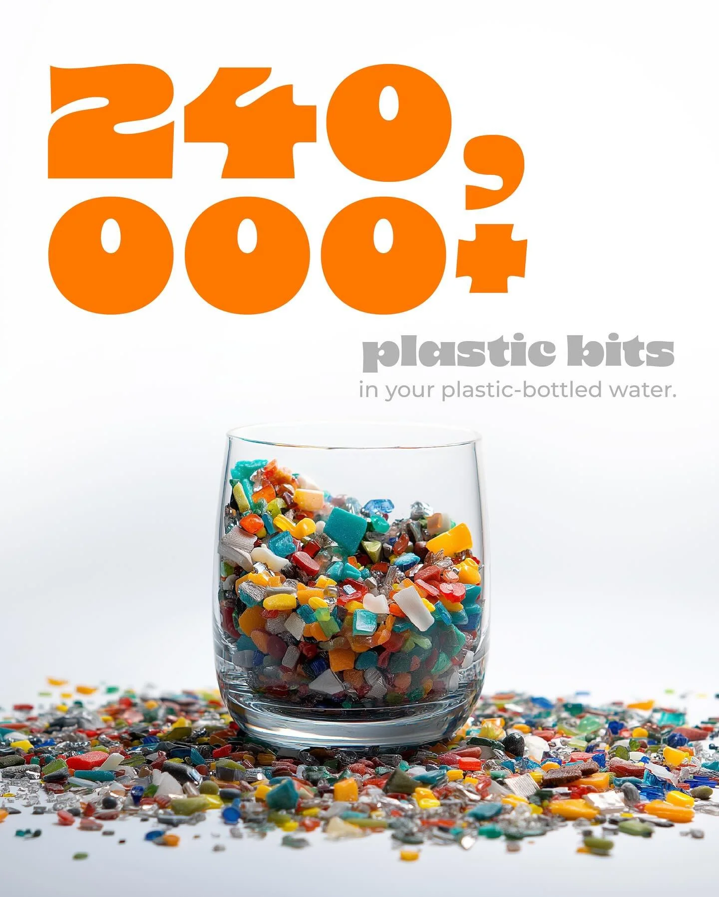 Yep, you read that right. A litre of bottled water can have around a quarter-million plastic particles. Your tap + filter? Much cleaner choice.

We believe water should be simple&mdash;fresh, filtered, and close to home. No bottles, no waste. Just sm