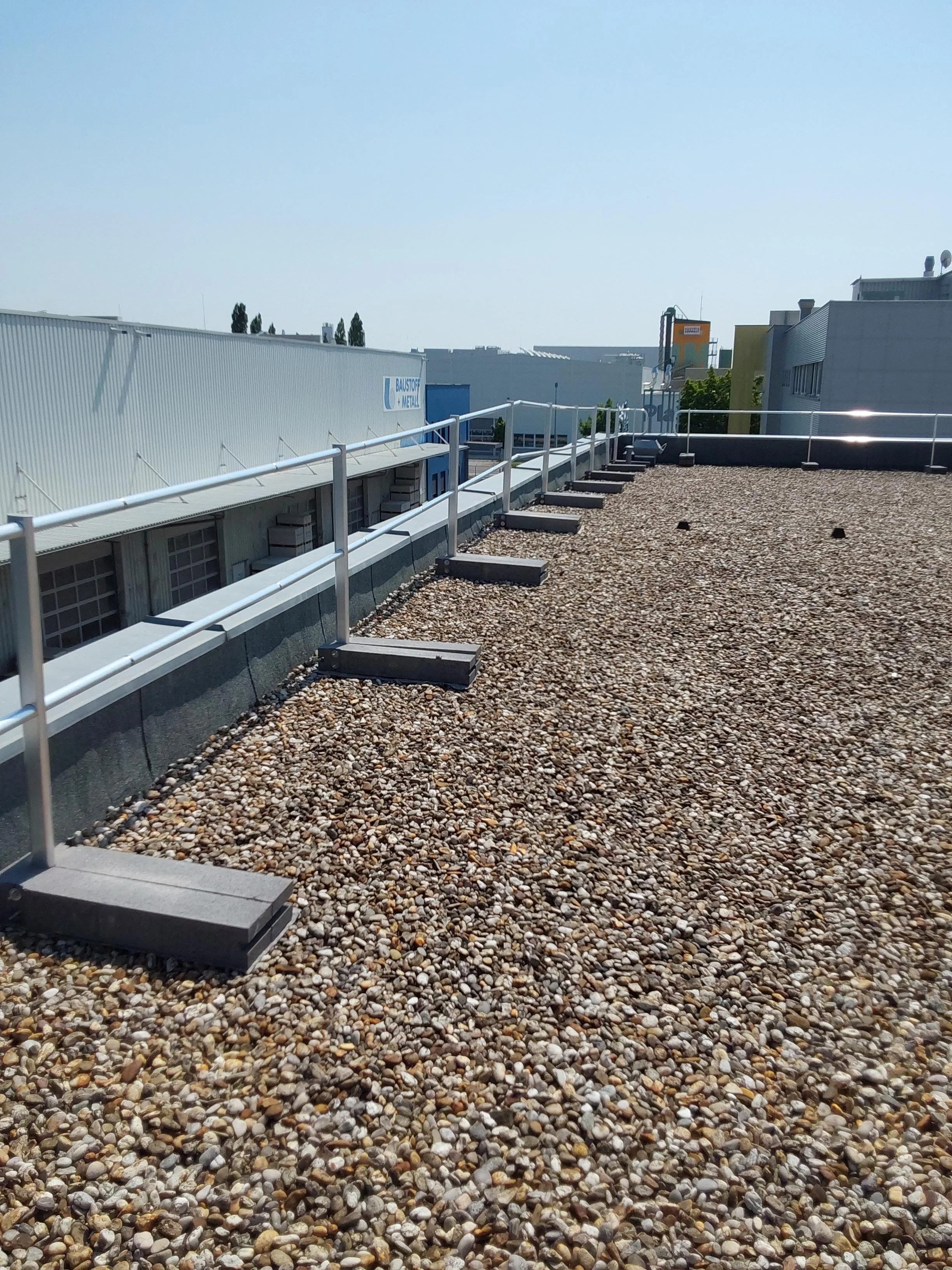 Dachabsturzsicherung auf einem Flachdach