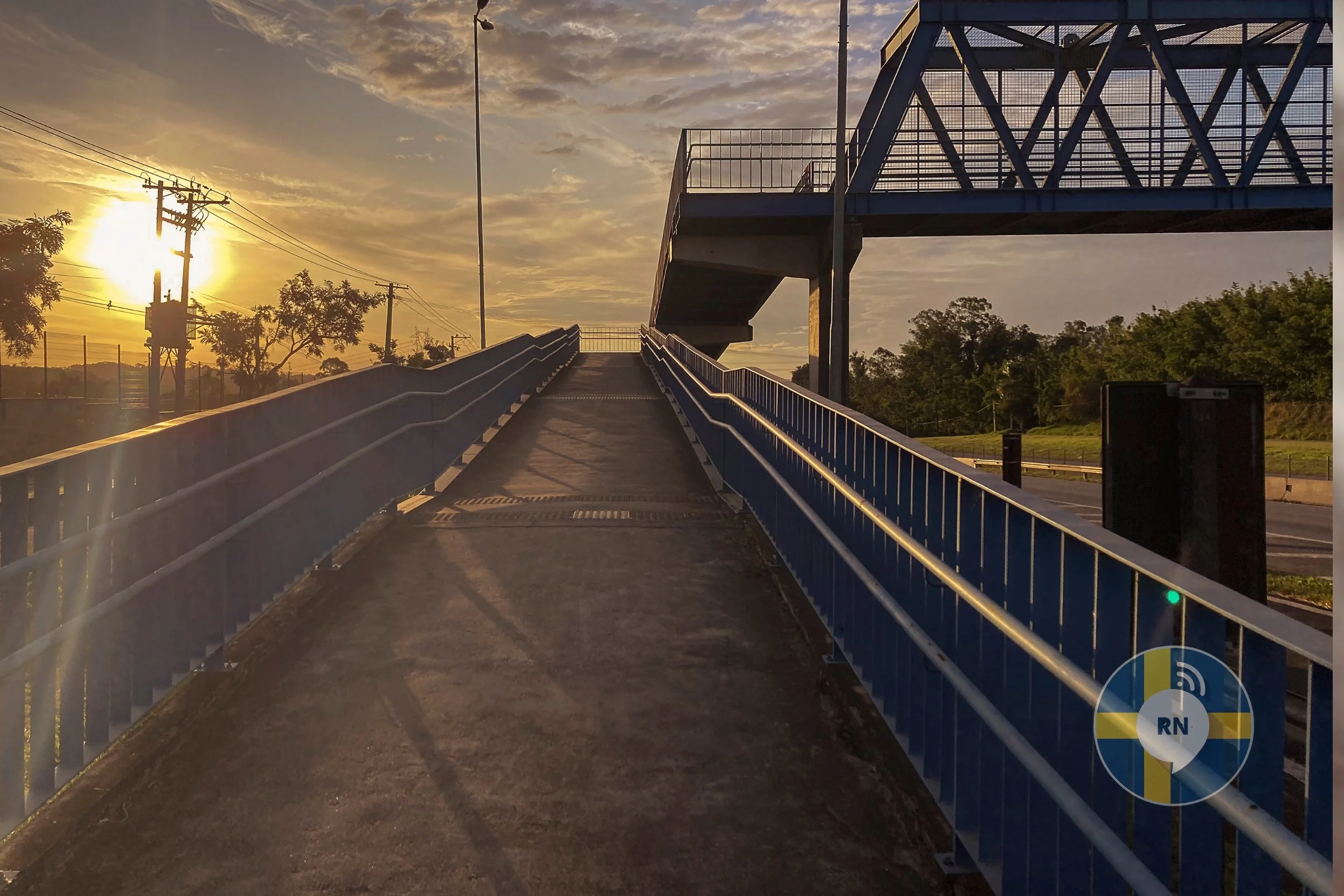 Scandinavian pedestrian bridge
