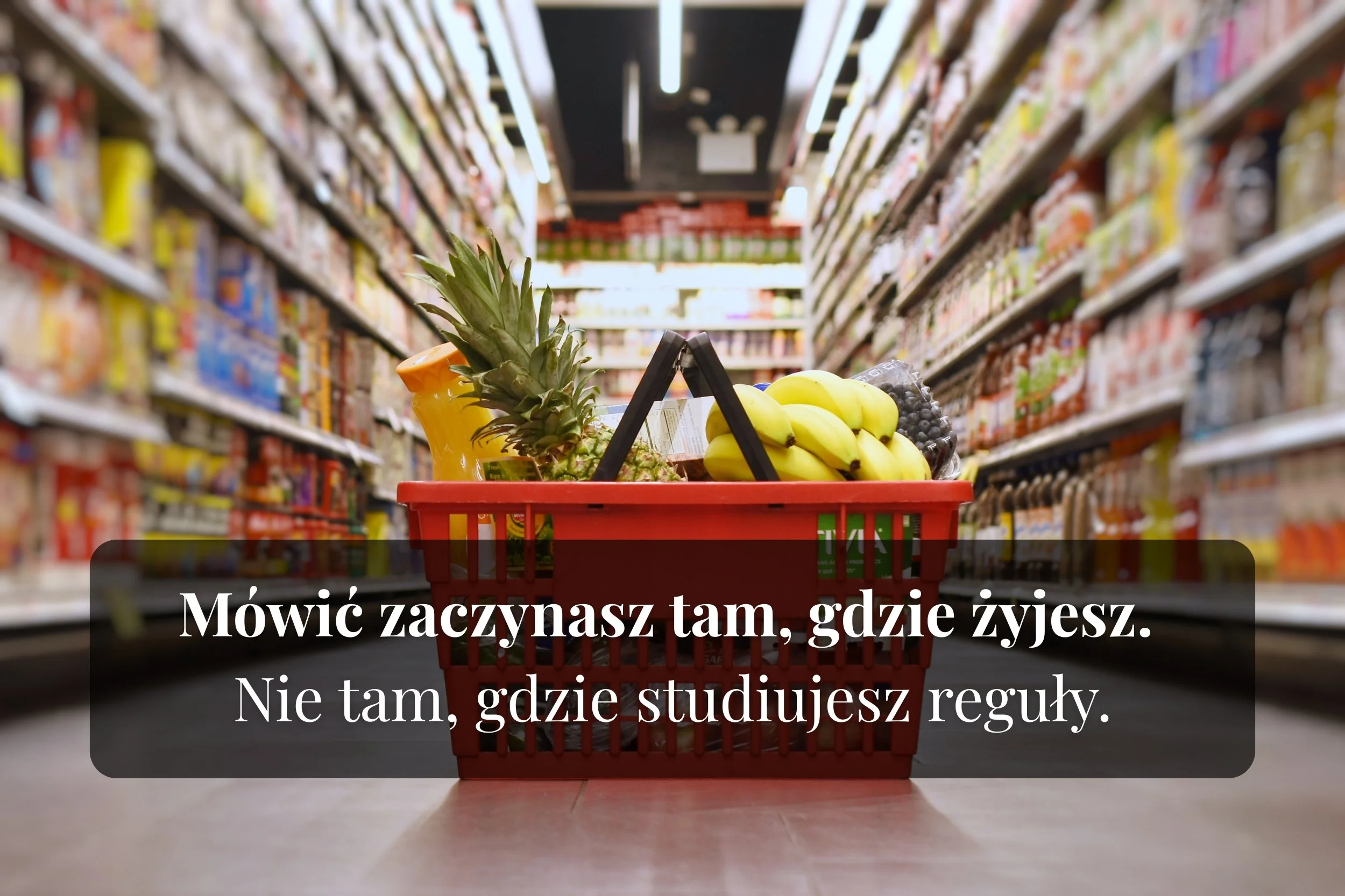 Koszyk w szwedzkim supermarkecie ICA — jedno z najważniejszych miejsc do nauki praktycznego, codziennego szwedzkiego.