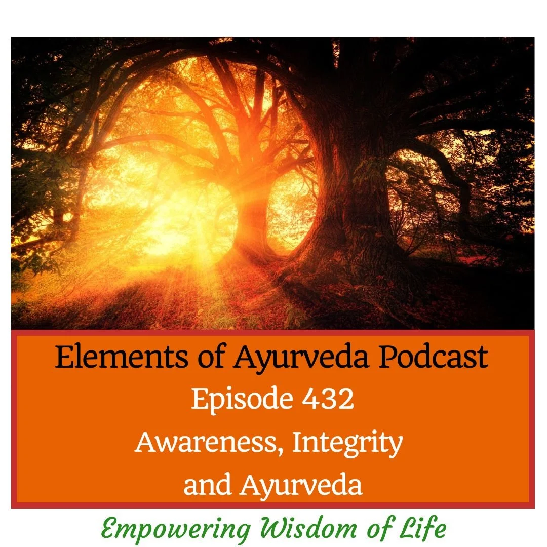 Episode 432: Awareness, Integrity and Ayurveda