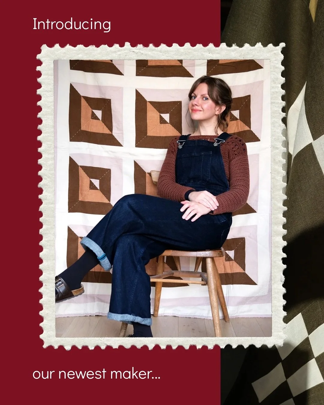 Meet our newest maker,&nbsp;Elyn Middleton&nbsp;of&nbsp;@slow_progress_studio 🌿⁠
⁠
Elyn is a textile artist based in Sheffield, UK, creating beautifully crafted quilts that celebrate patience, texture, and the quiet joy of handmaking. Her work blend