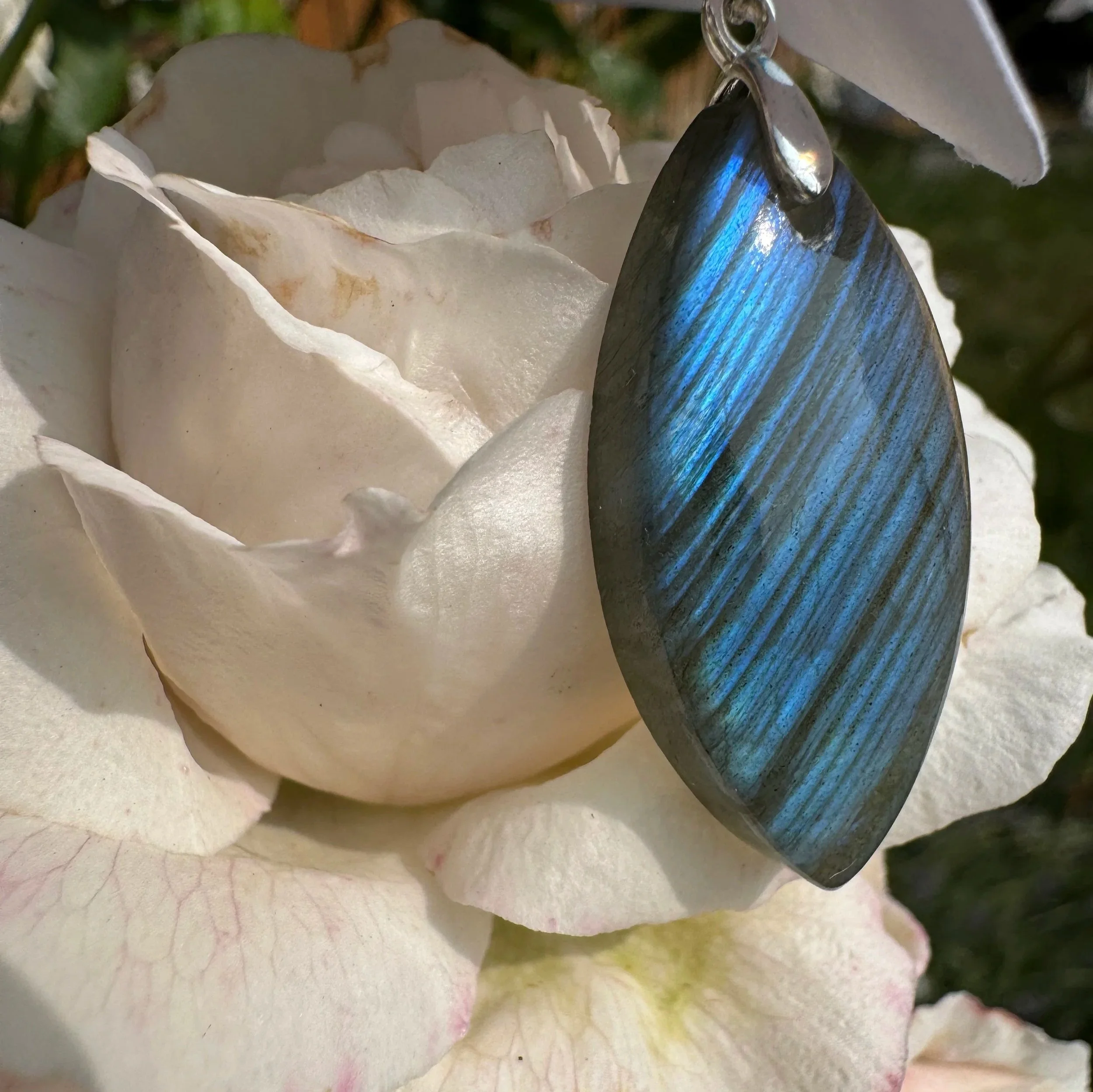 Empowered - Drilled Labradorite Pendant S925 - Royalty Collection