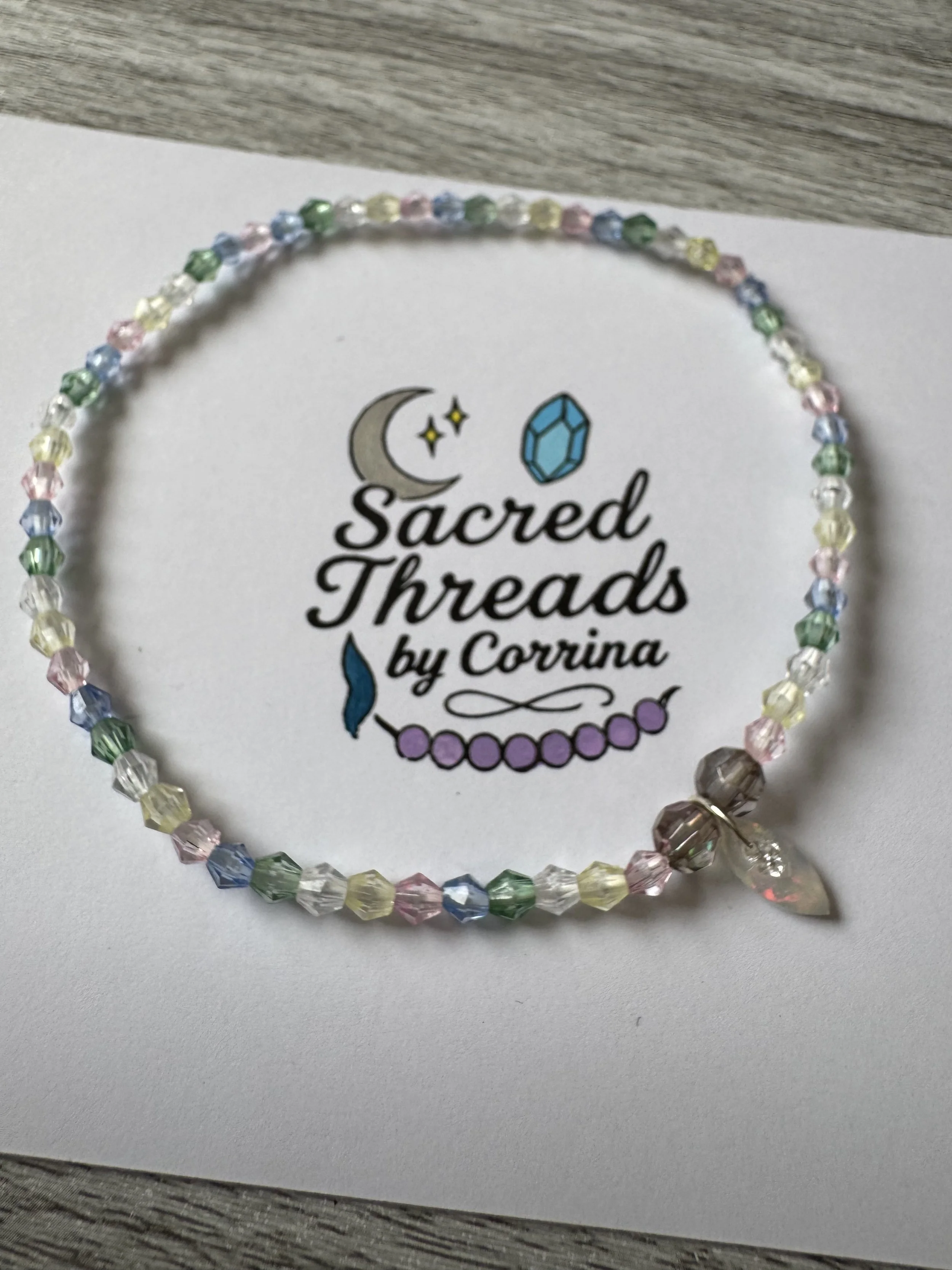 Drilled Marquise Opal Anklet