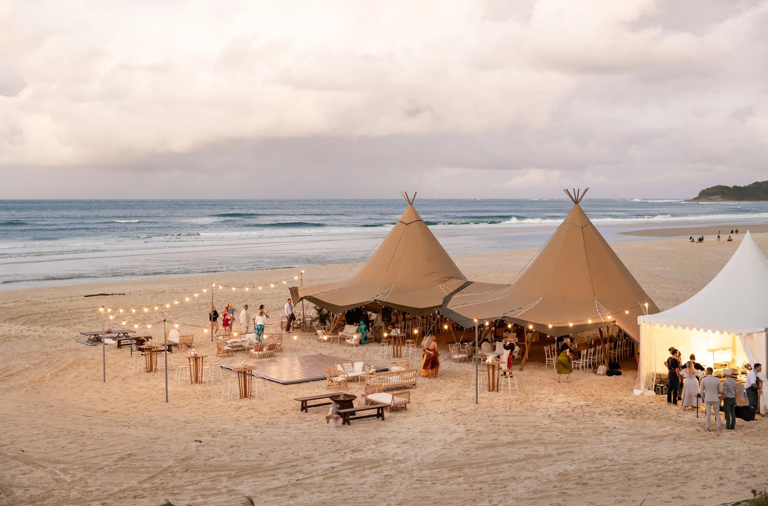 Beach pop up wedding venue