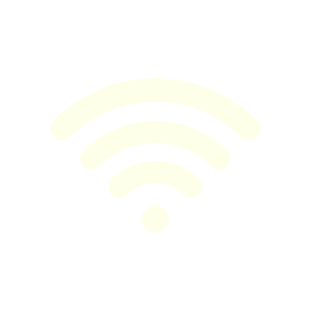 Wi-Fi symbol icon on a black background.