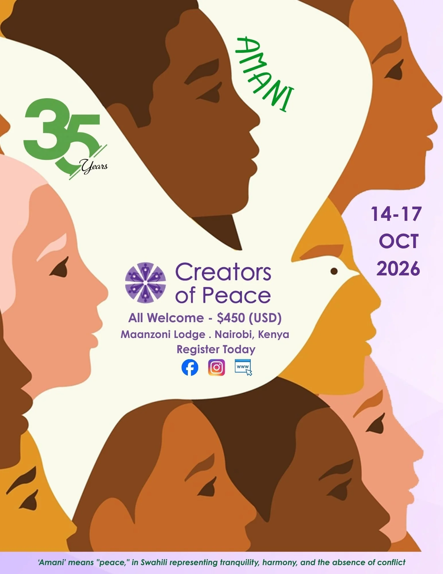 Join us in Kenya in October to wish a “Happy Birthday!” to Creators of Peace International