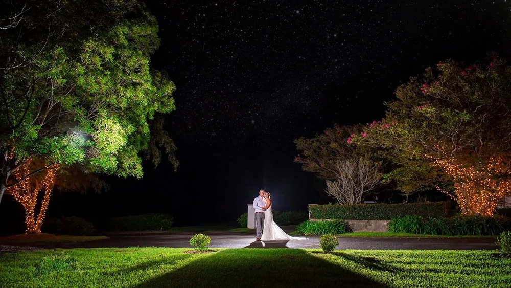 Night wedding photography