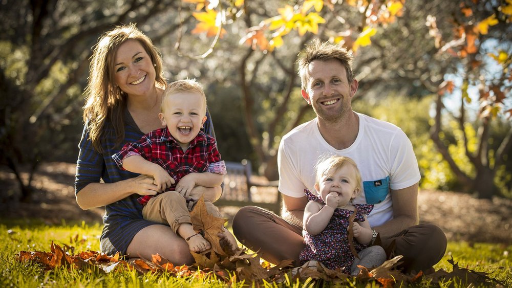 Family portrait outdoors