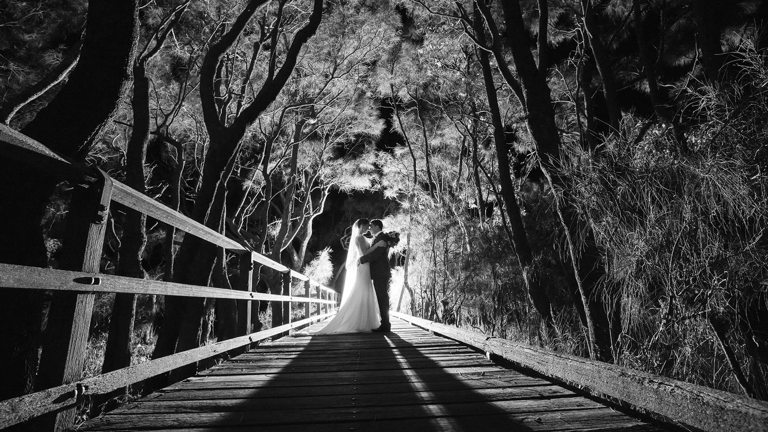 Black-and-white wedding photography