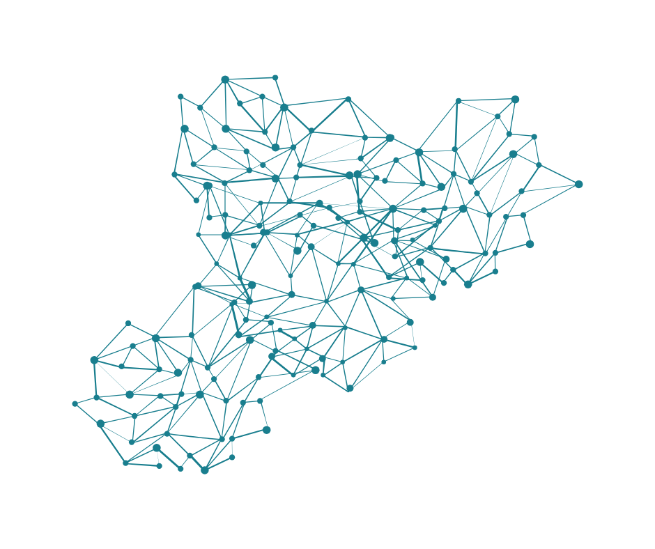 Türkiye haritası, içi bağlantılı elektronik çizgiler ve noktalarla temsil edilmiş.
