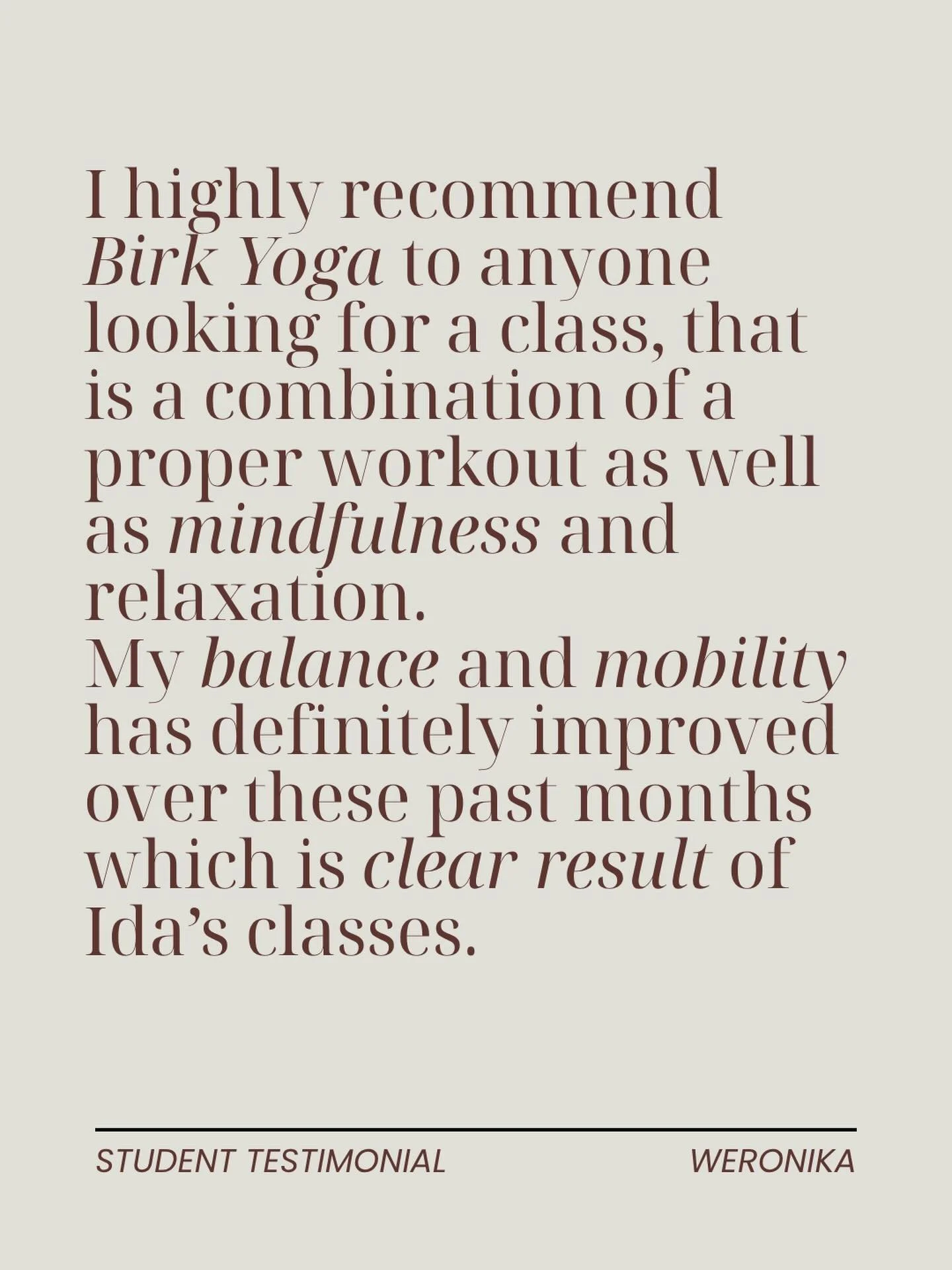 Nothing makes my hearts fuller than hearing how the practice impacts your lives 🤍✨ I am so incredibly grateful for our Yoga Studio community. Thank you for trusting me with your growth and your time.

Ready to begin your own yoga journey? Come as yo