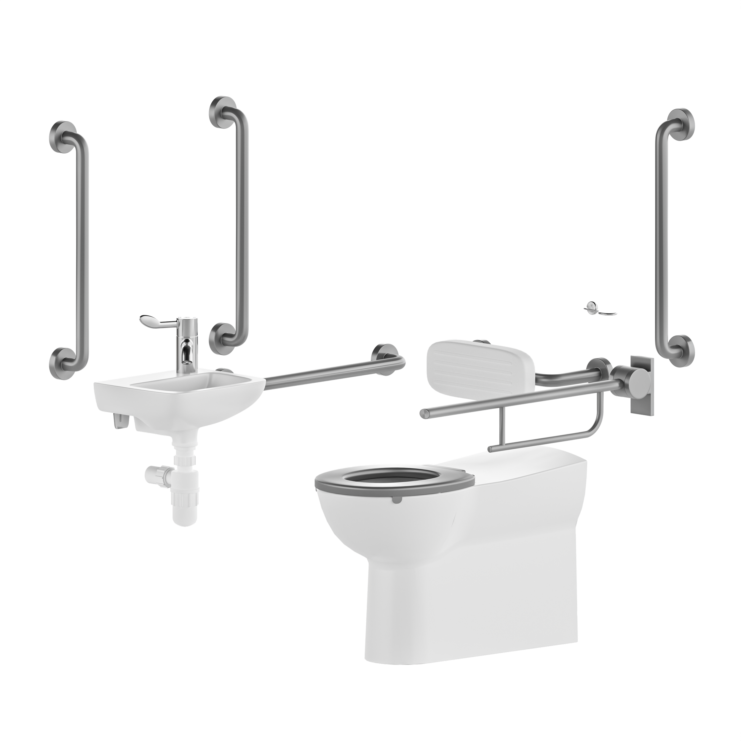 Doc M toilet pack - left hand back to wall - concealed fixings