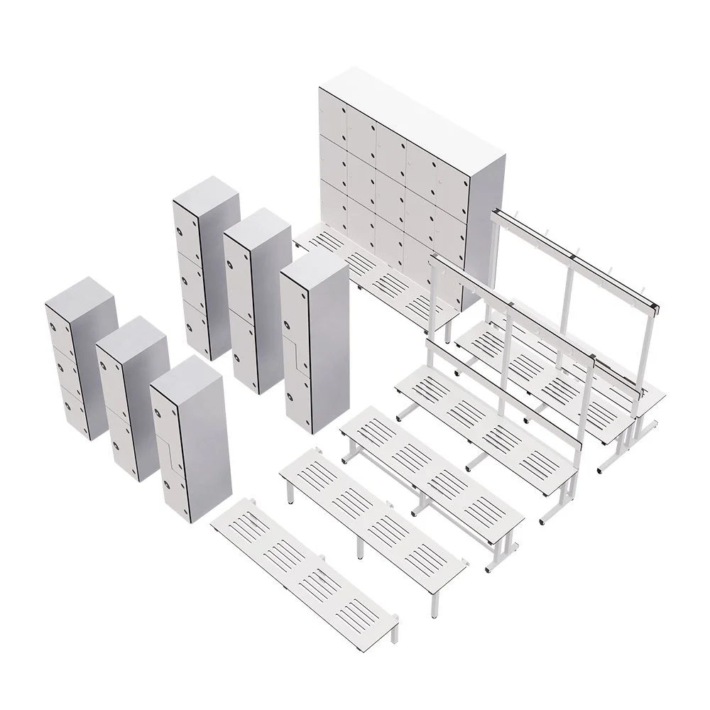 Lockers and benching