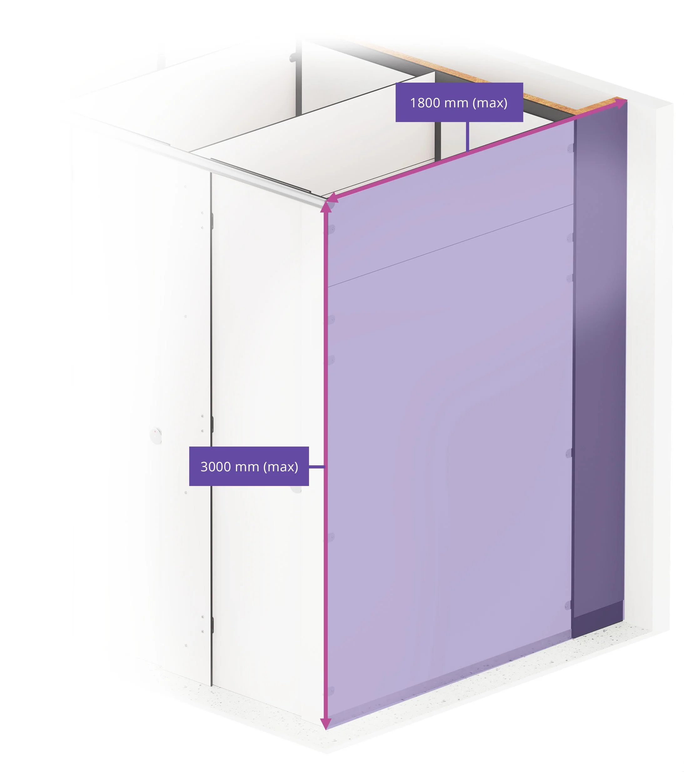 Trovex Privacy Cubicle system dimensions