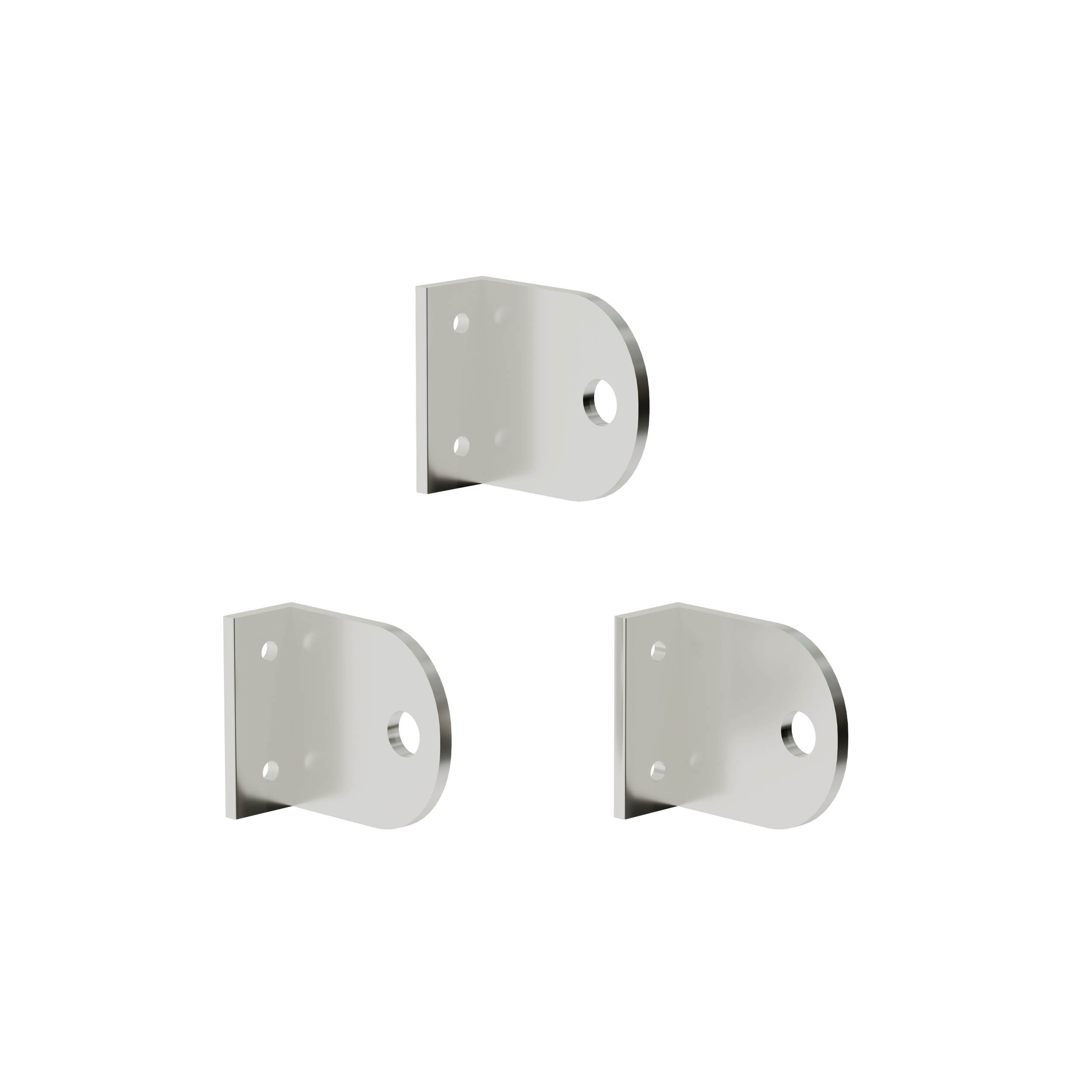 Angle Bracket Cleat with fixings 3pk