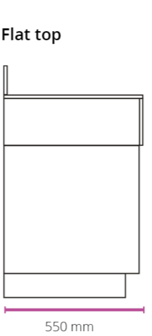 Flat top Trovex vanity unit