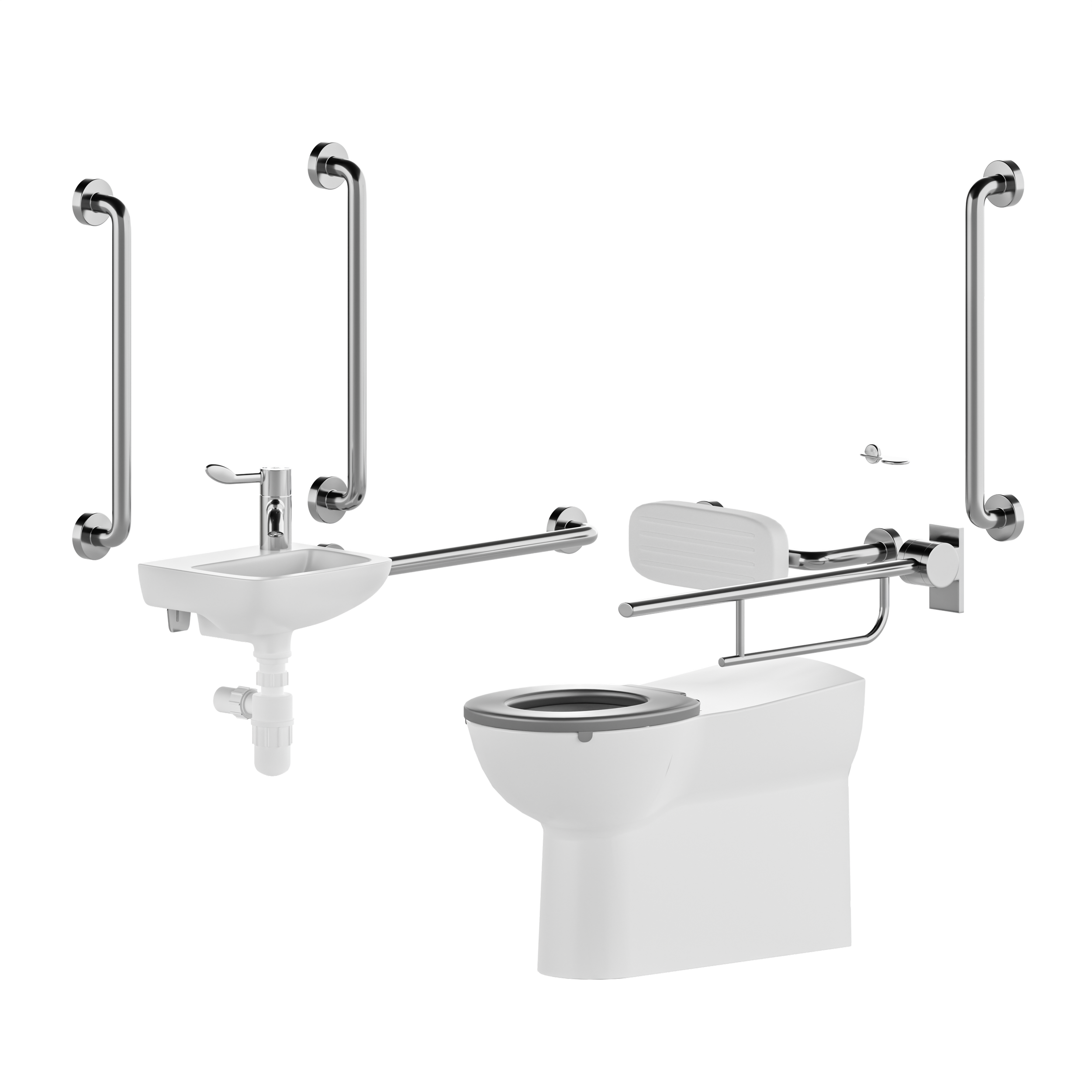 Doc M toilet pack - left hand back to wall - concealed fixings
