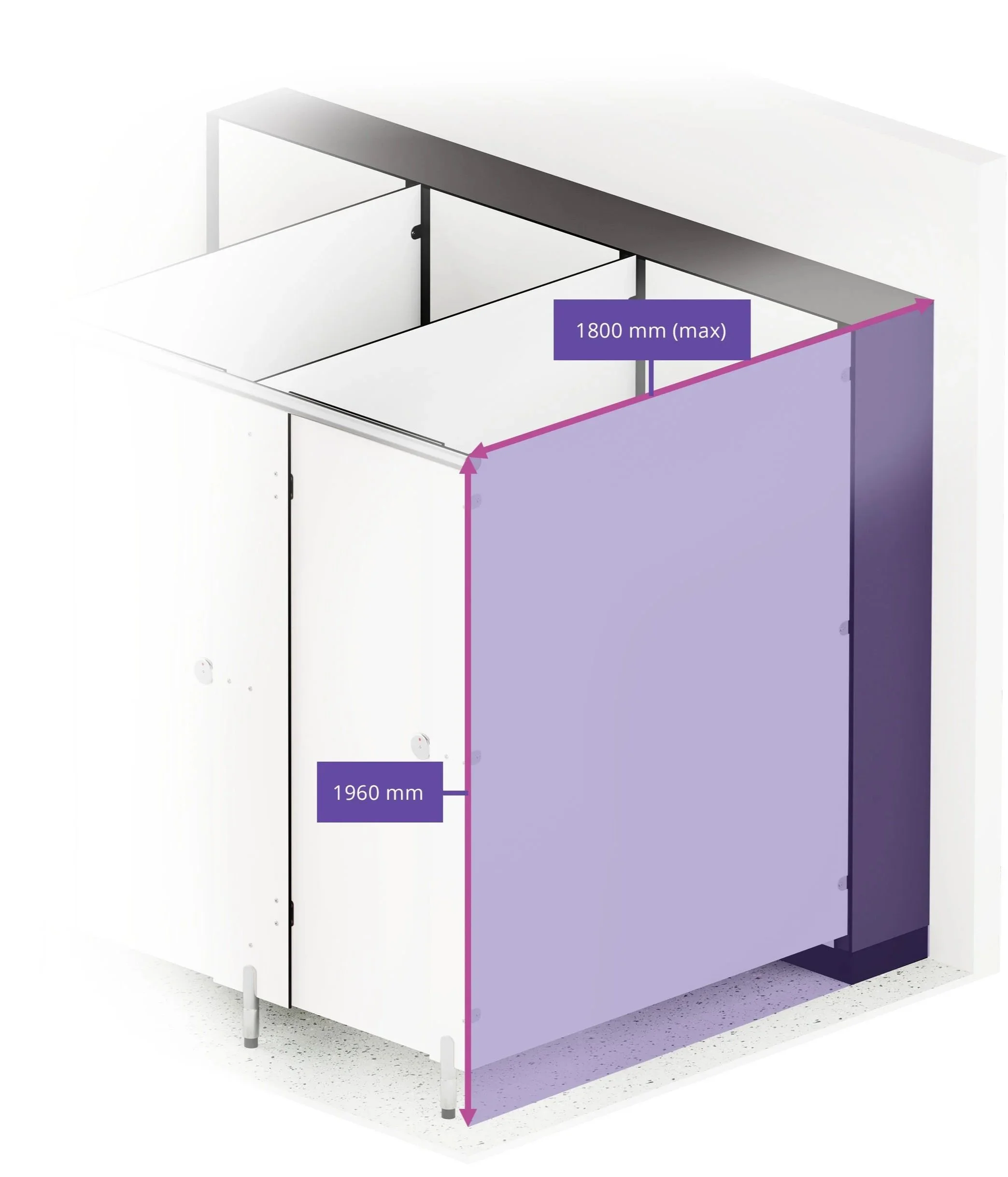 Trovex Essential Cubicle system dimensions