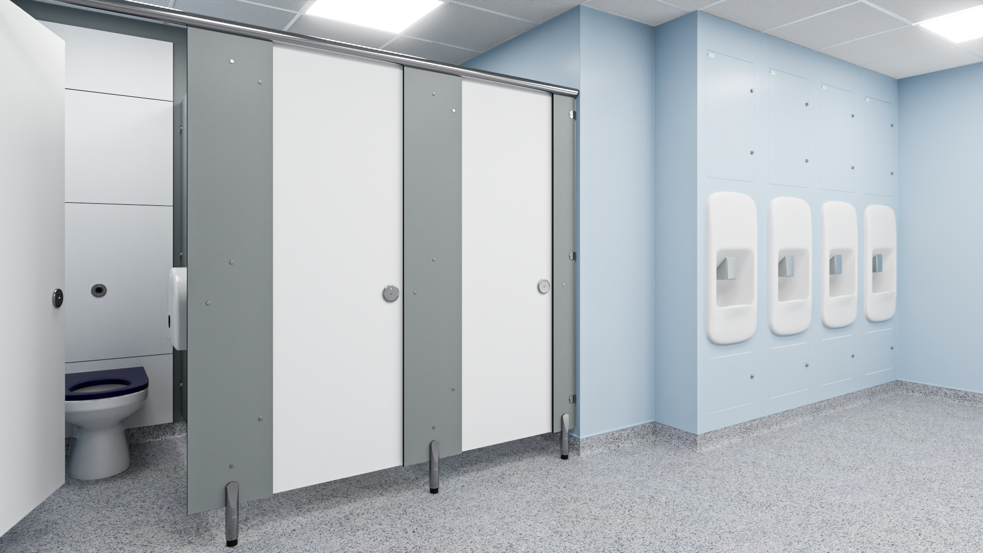 Mystique Hygipod Anti-vandal beside TW cubicles