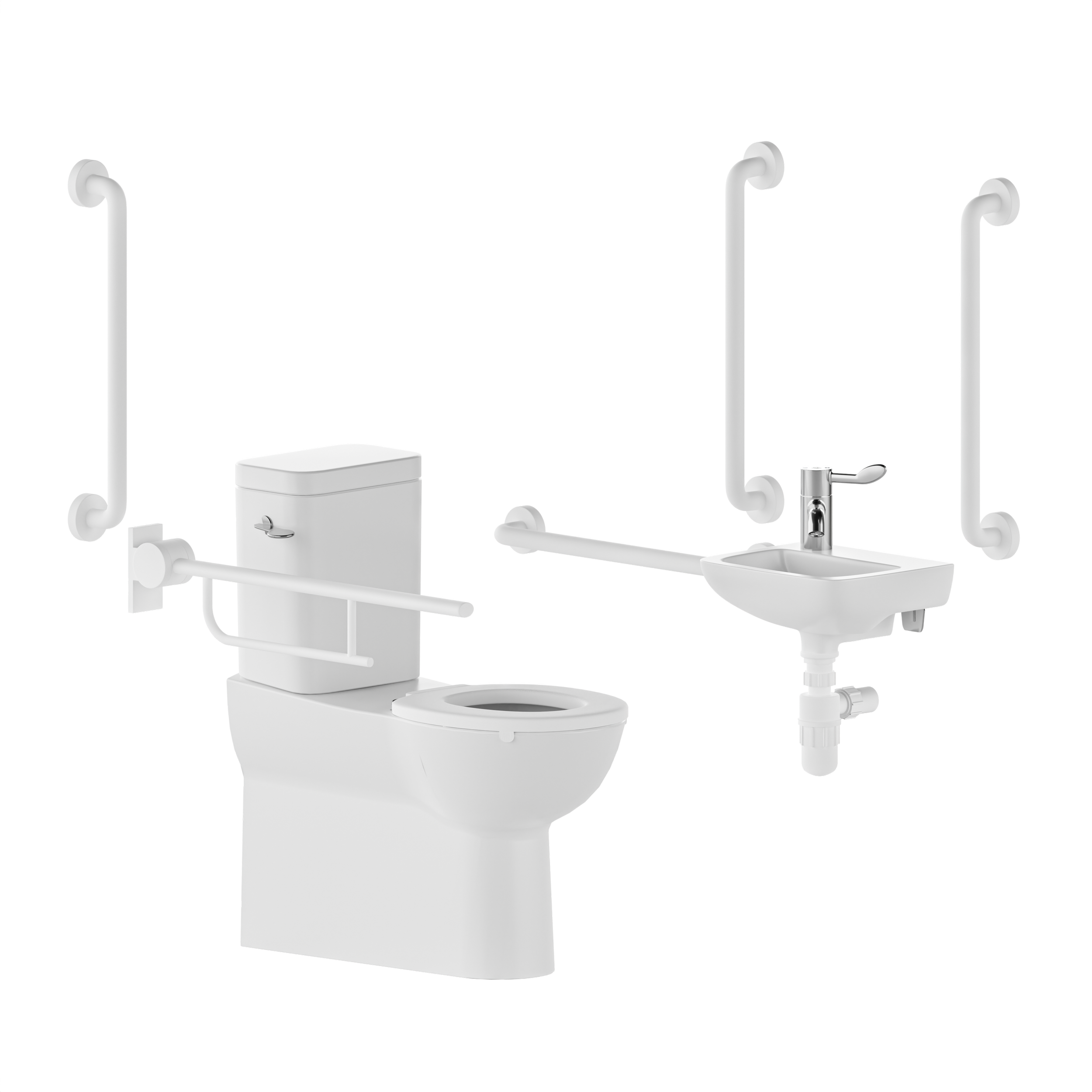 Doc M toilet pack - right hand close coupled - concealed fixings
