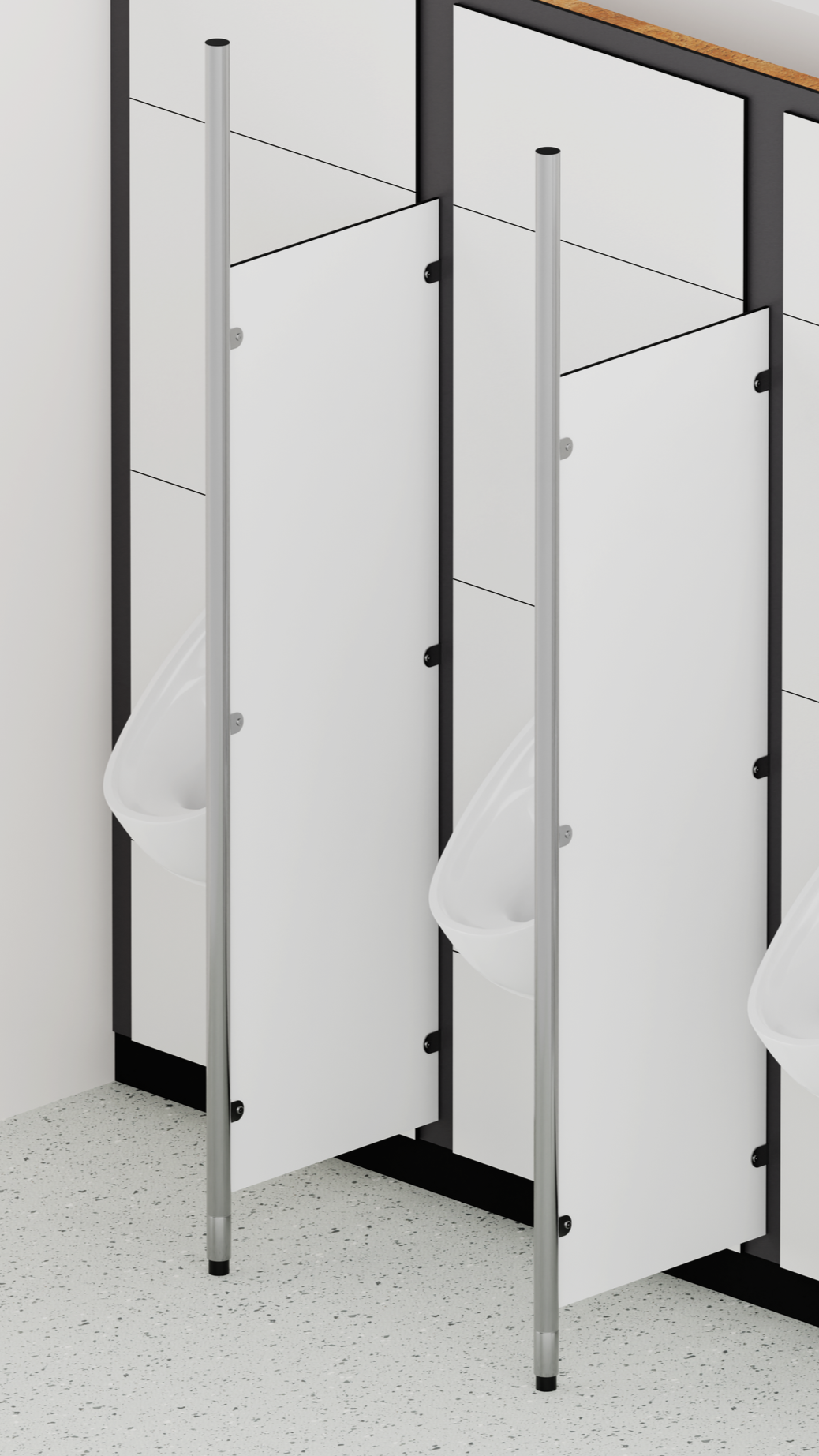 Trovex washrooms duct panelling, privacy panel floor to ceiling