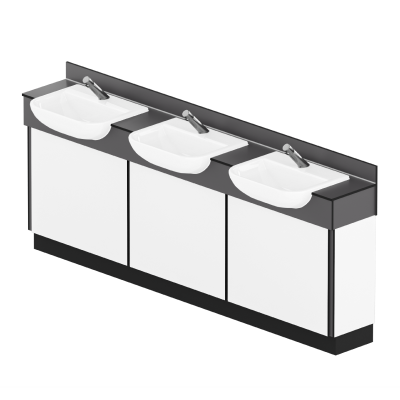 SGL semi-recessed sink
