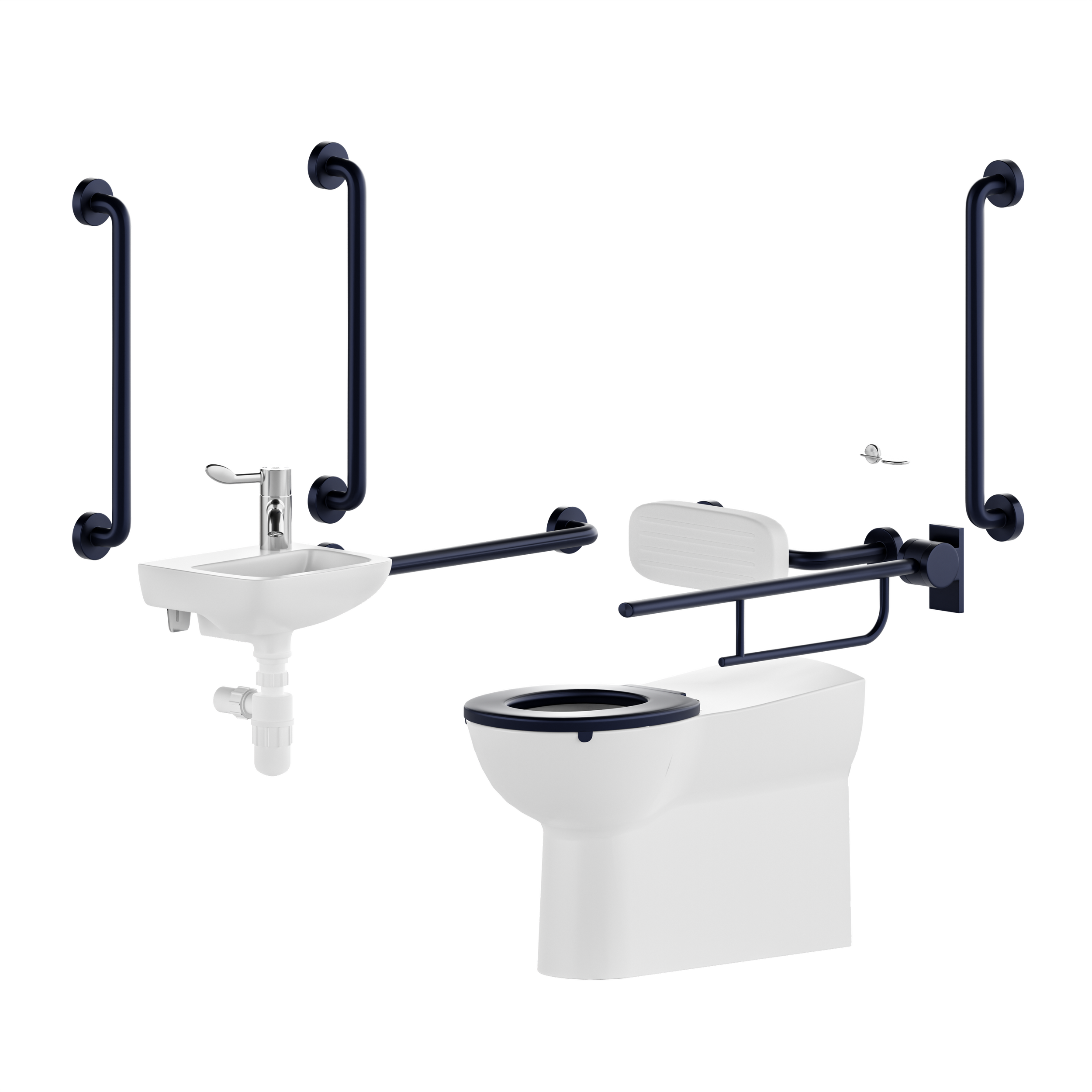 Doc M toilet pack - left hand back to wall - concealed fixings