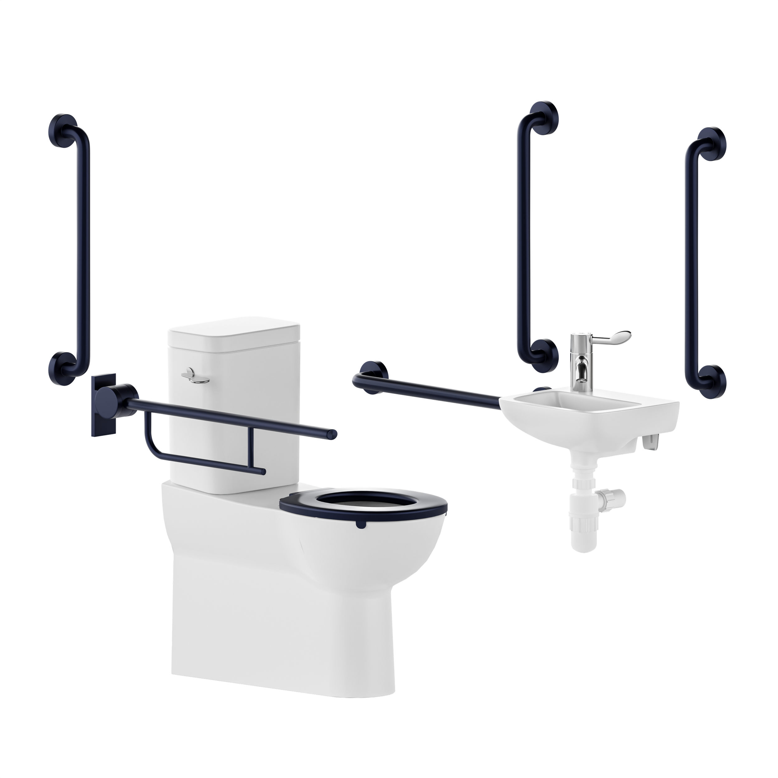 DOC M toilet pack RH - right hand close coupled - concealed fixings