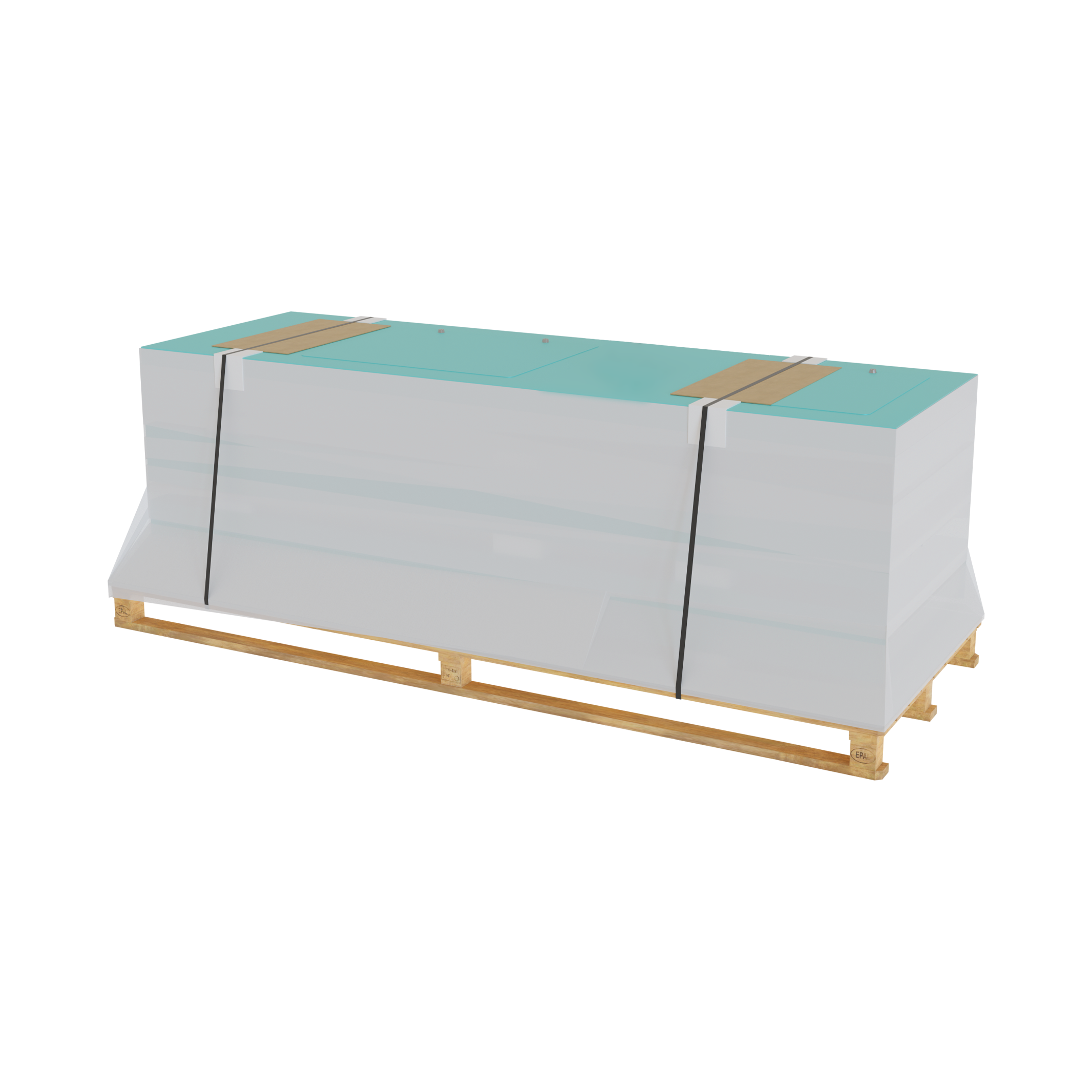 Hygiboard material on palets