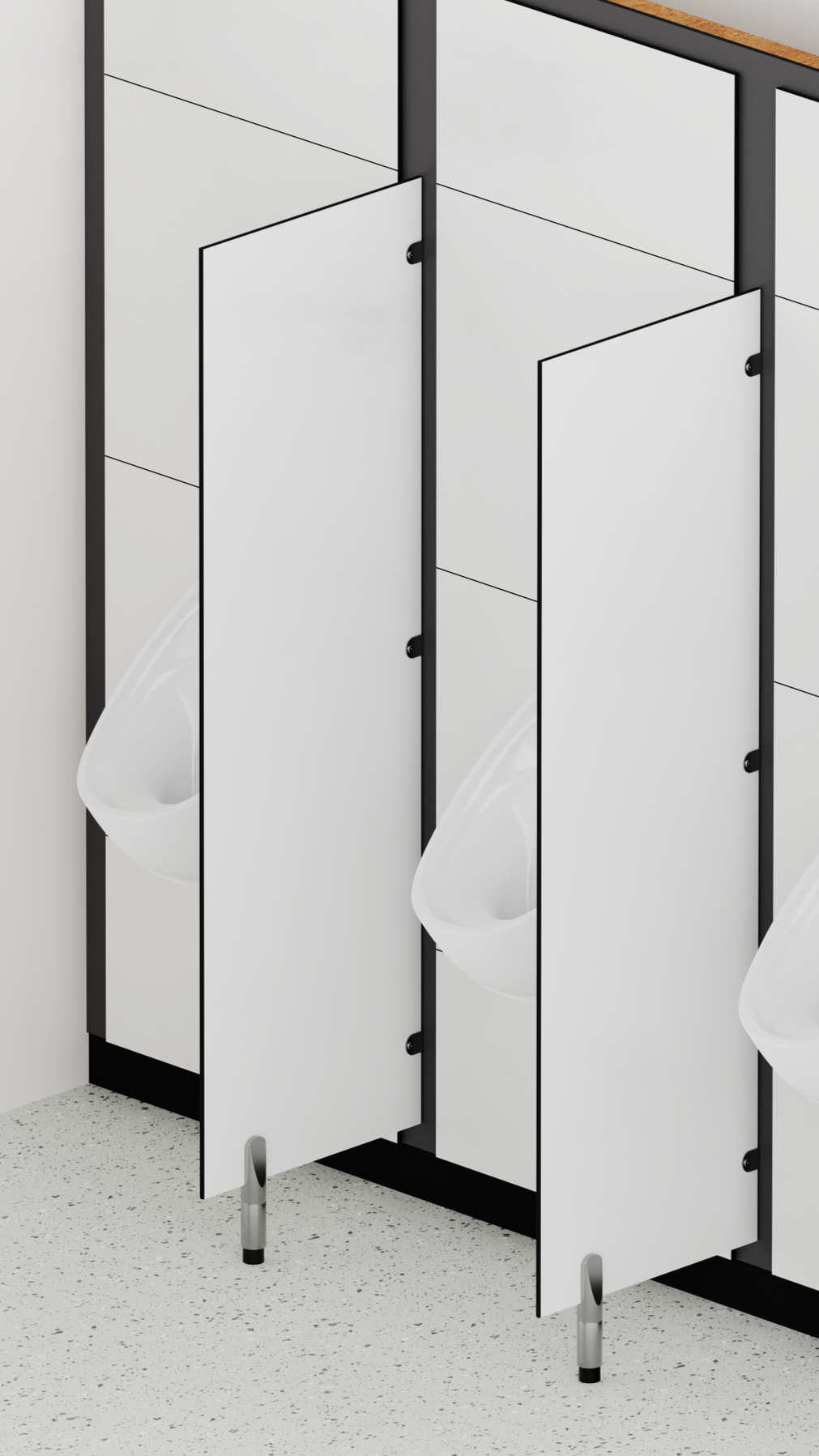 Trovex washrooms duct panelling, privacy panel pedestal
