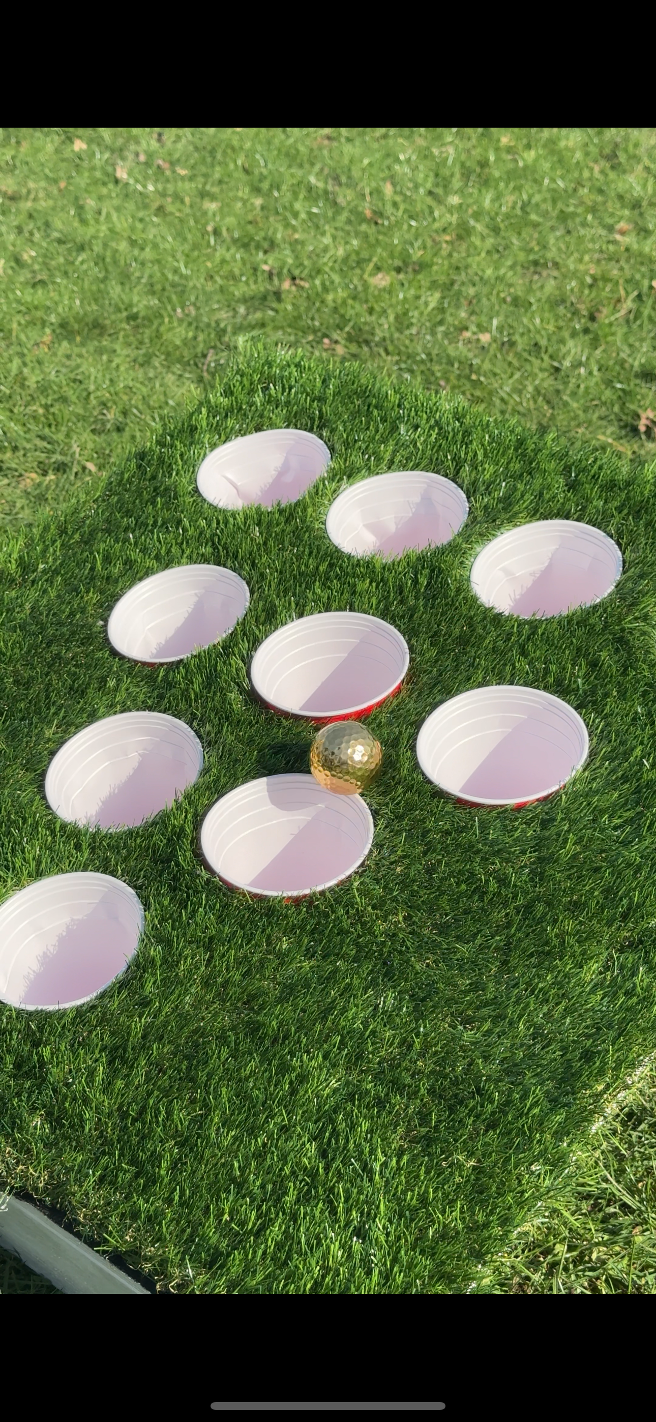 Mini golf beer pong putt