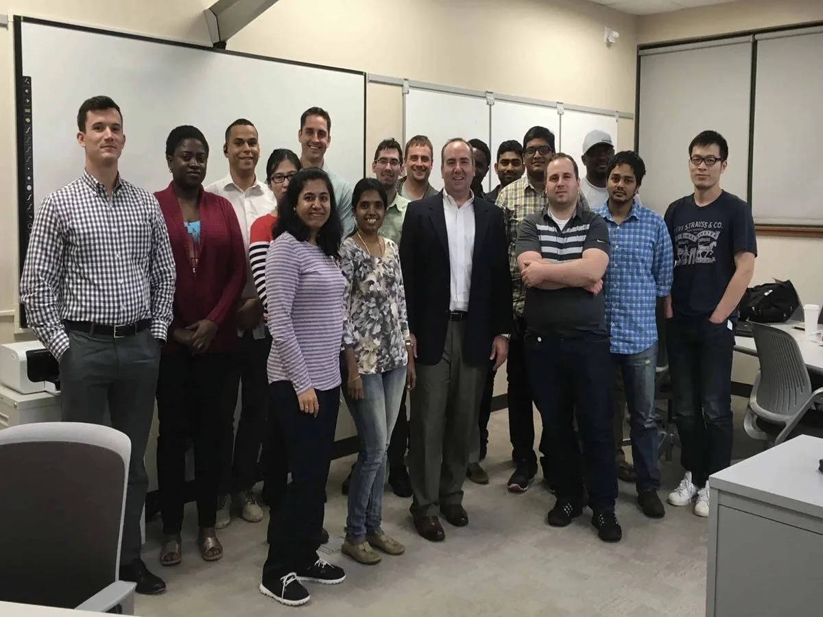 SEO & Digital Marketing lecture for a University in Rhode Island - focus: data ethics to a Masters in IT program. OSL founder Chris Sheehy pictured