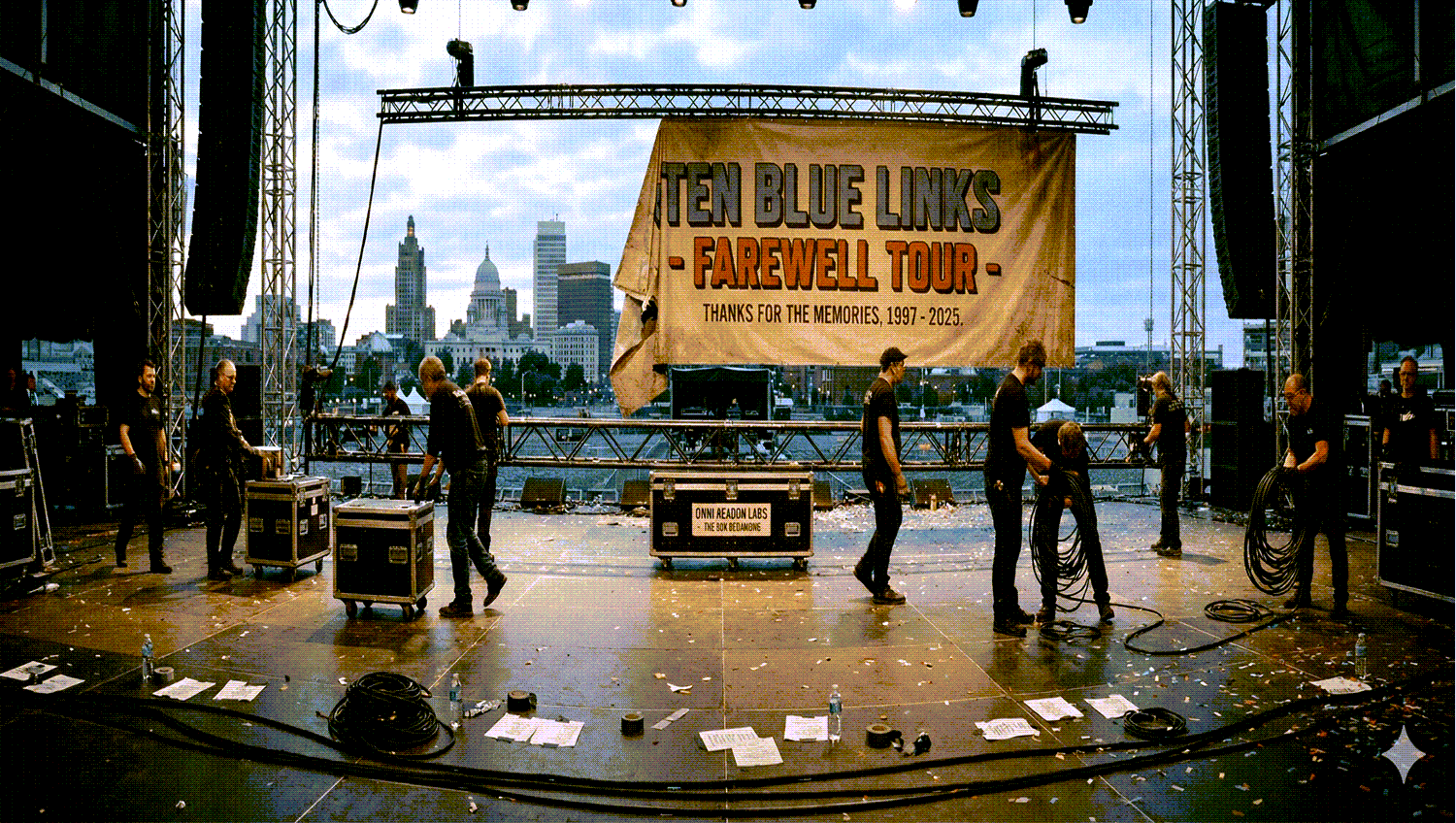 Ten Blue Links - Farewell Tour - AI generated concert for dramatic effiect