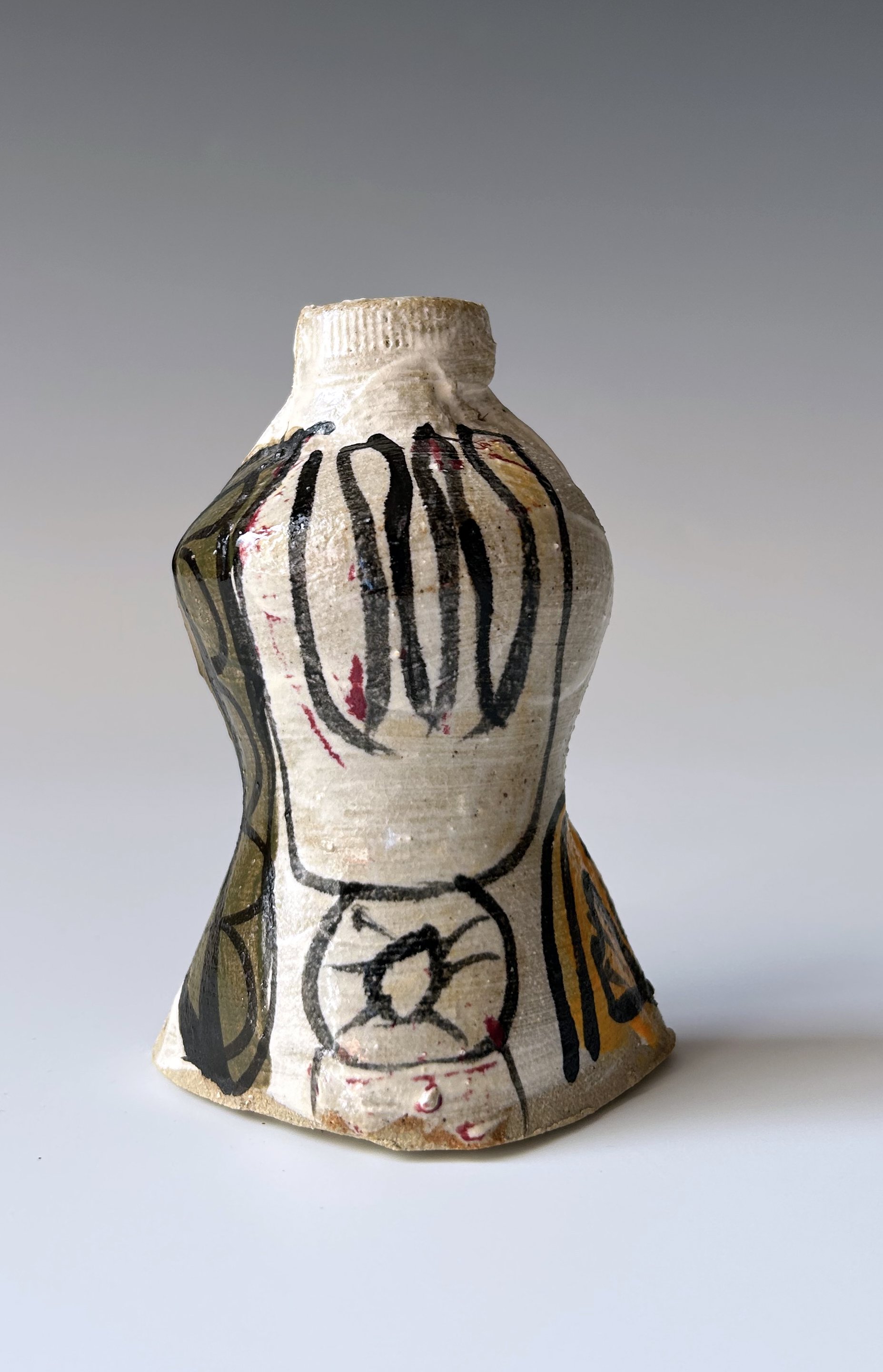 Small Sculpture/ Ceramic Sketch: Bottle Orange