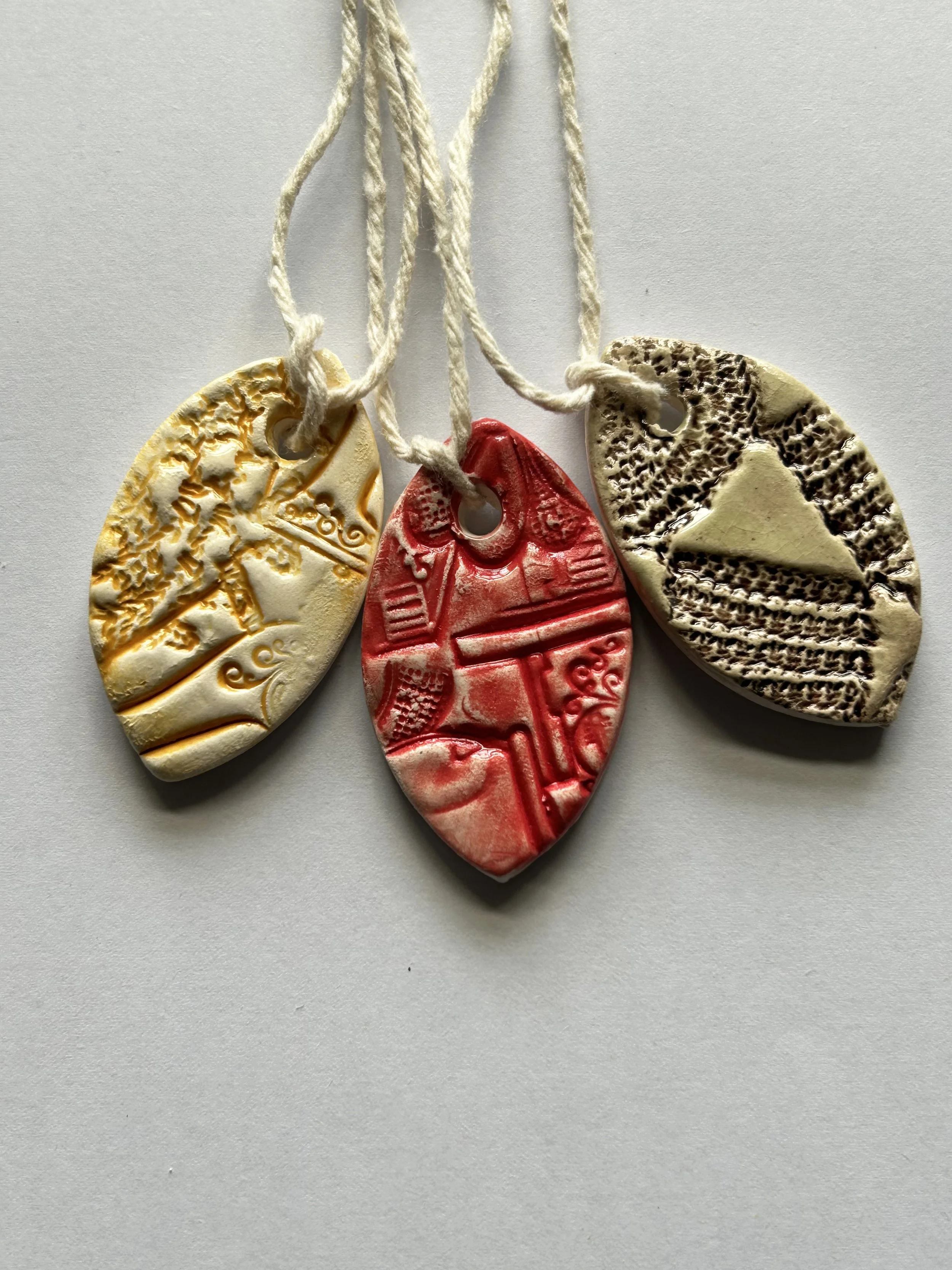 Ceramic Gift Tags Keepsakes Set of 3 Oval