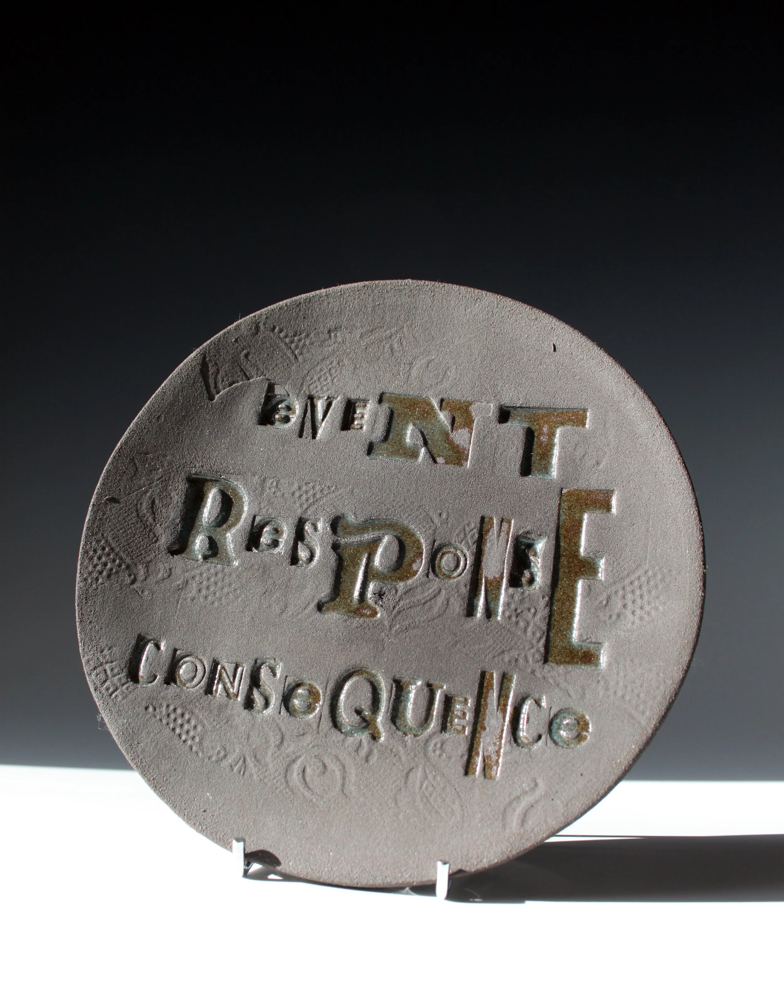 Medium Text Plate: Event, Response, Consequence