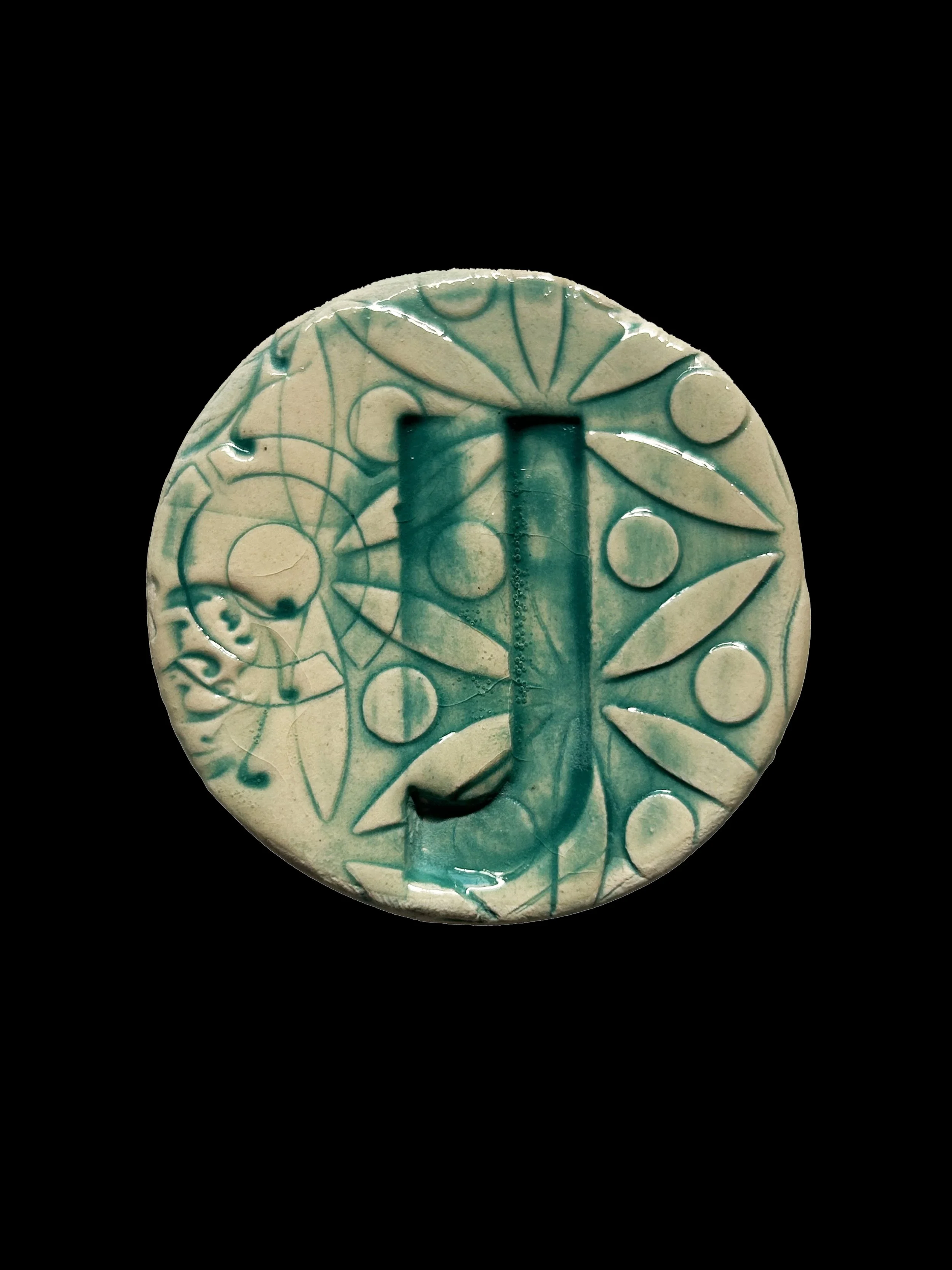 Ceramic Decorative Fridge Magnets/Keepsakes: Alphabet: Letter J
