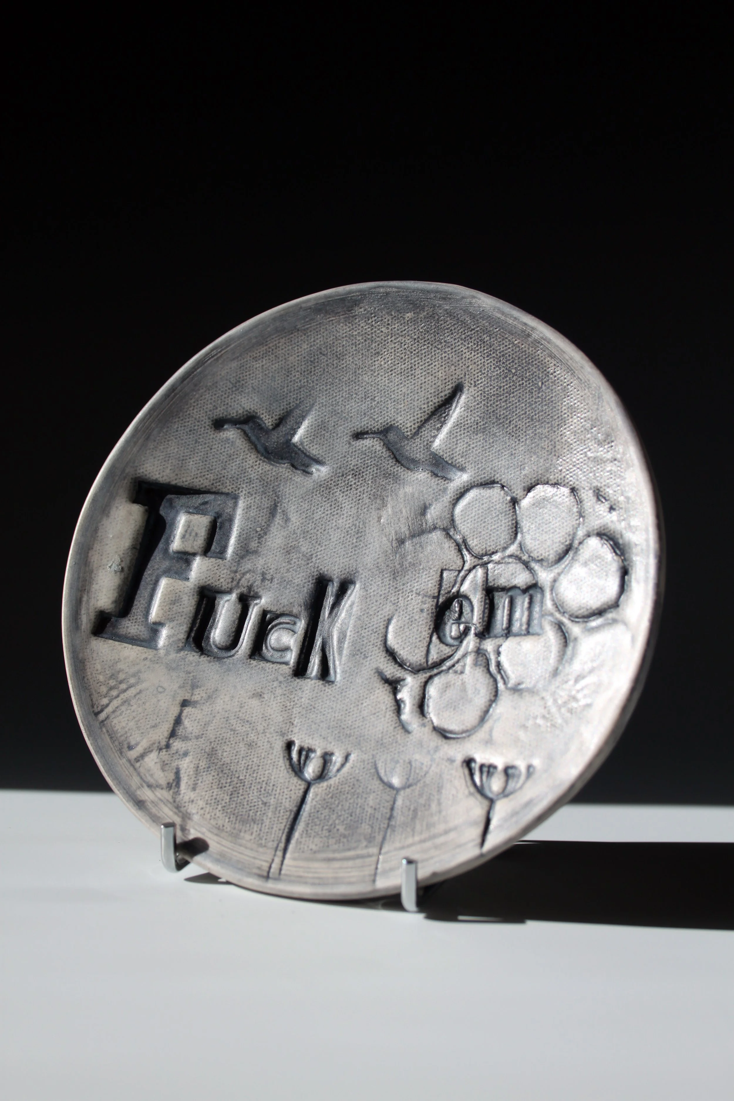 Small Text Plate: Fuck em