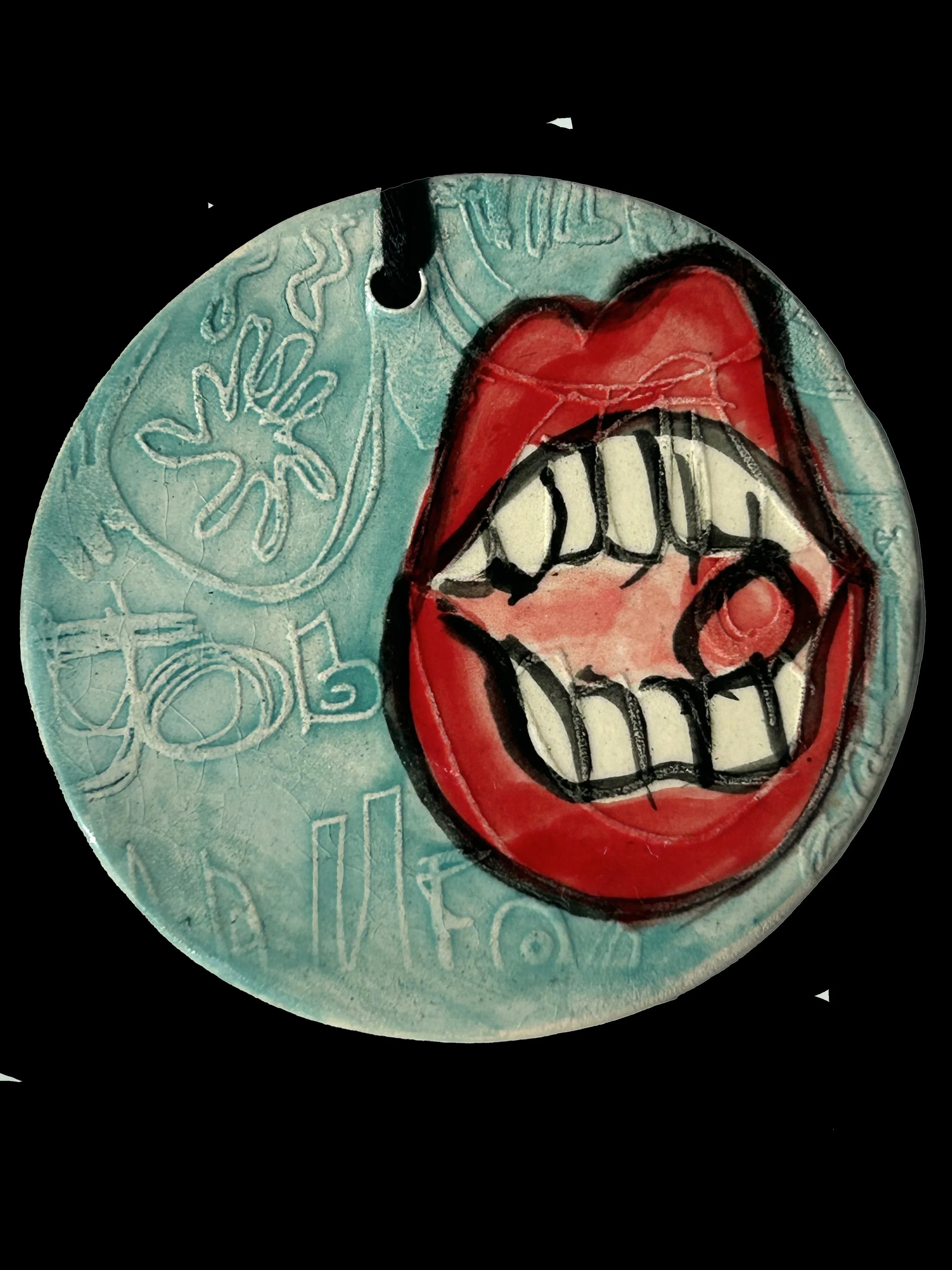 Ceramic Keepsake Wall Hanging: Mouth