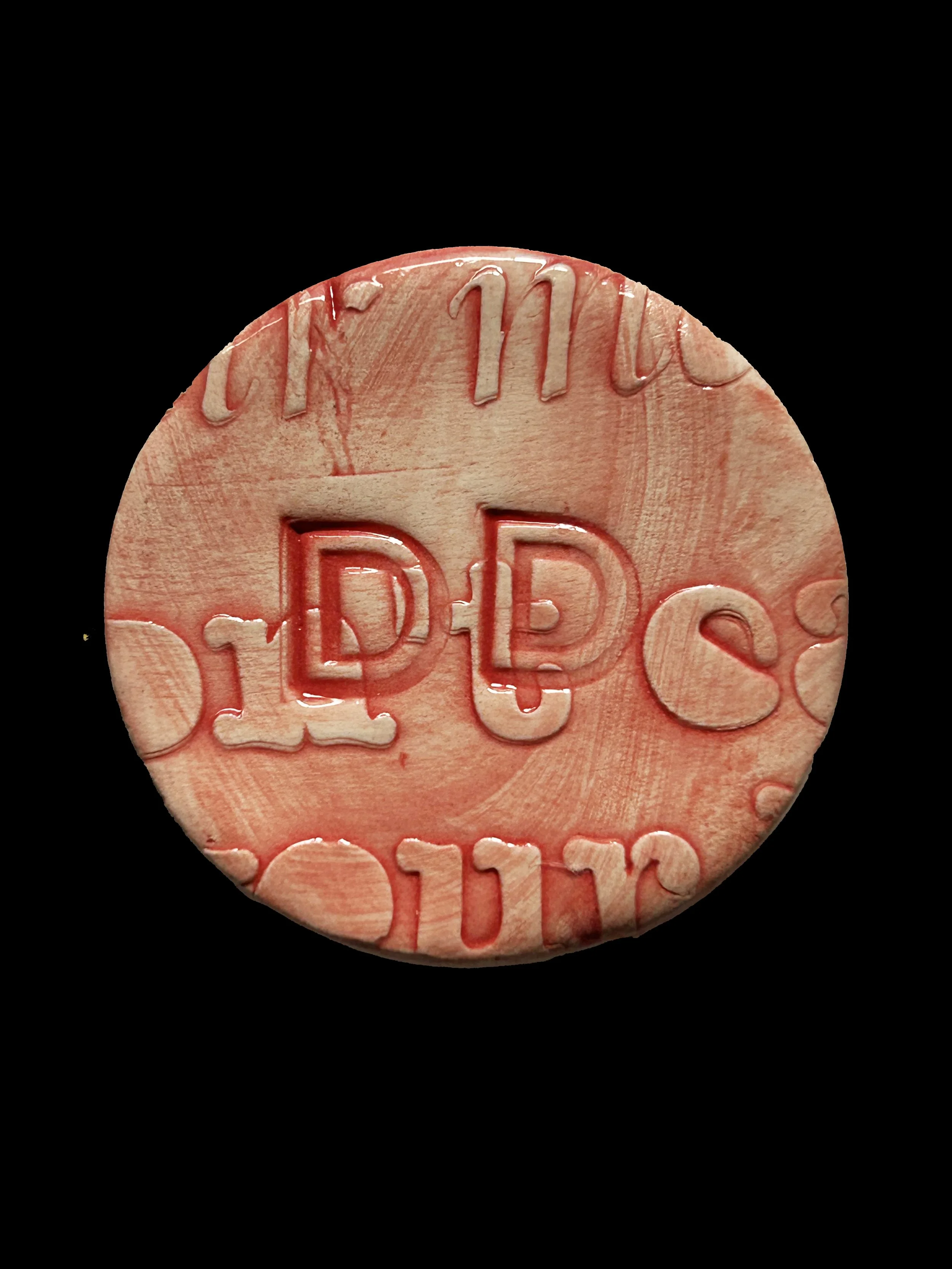 Ceramic Decorative Fridge Magnets/Keepsakes: Alphabet: Letter D