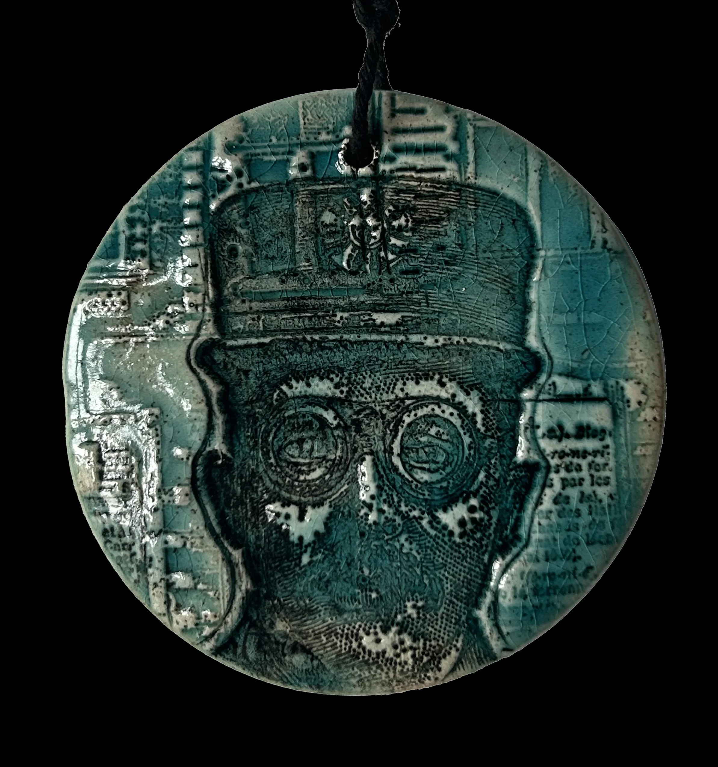 Ceramic Keepsake Wall Hanging: Blue Man