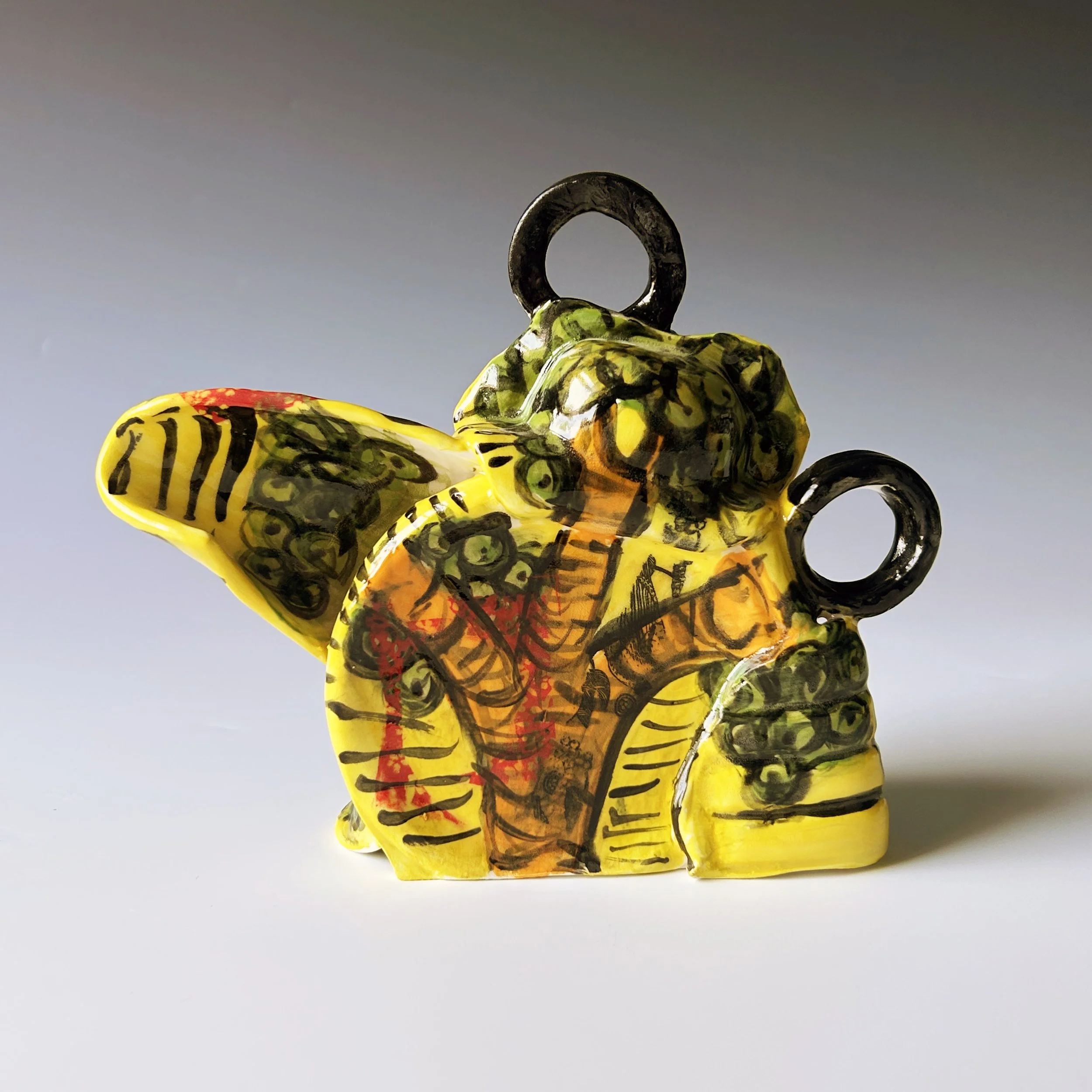 Table Manners Medium Sculptural Ceramic Teapot Form