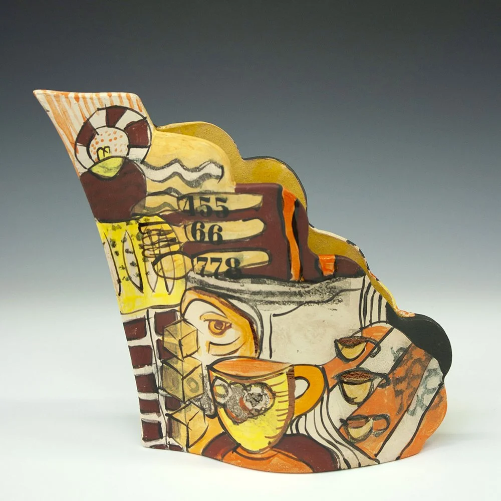 Large Decorative Ceramic Sculpture - Table Manners Collection: Tea Time